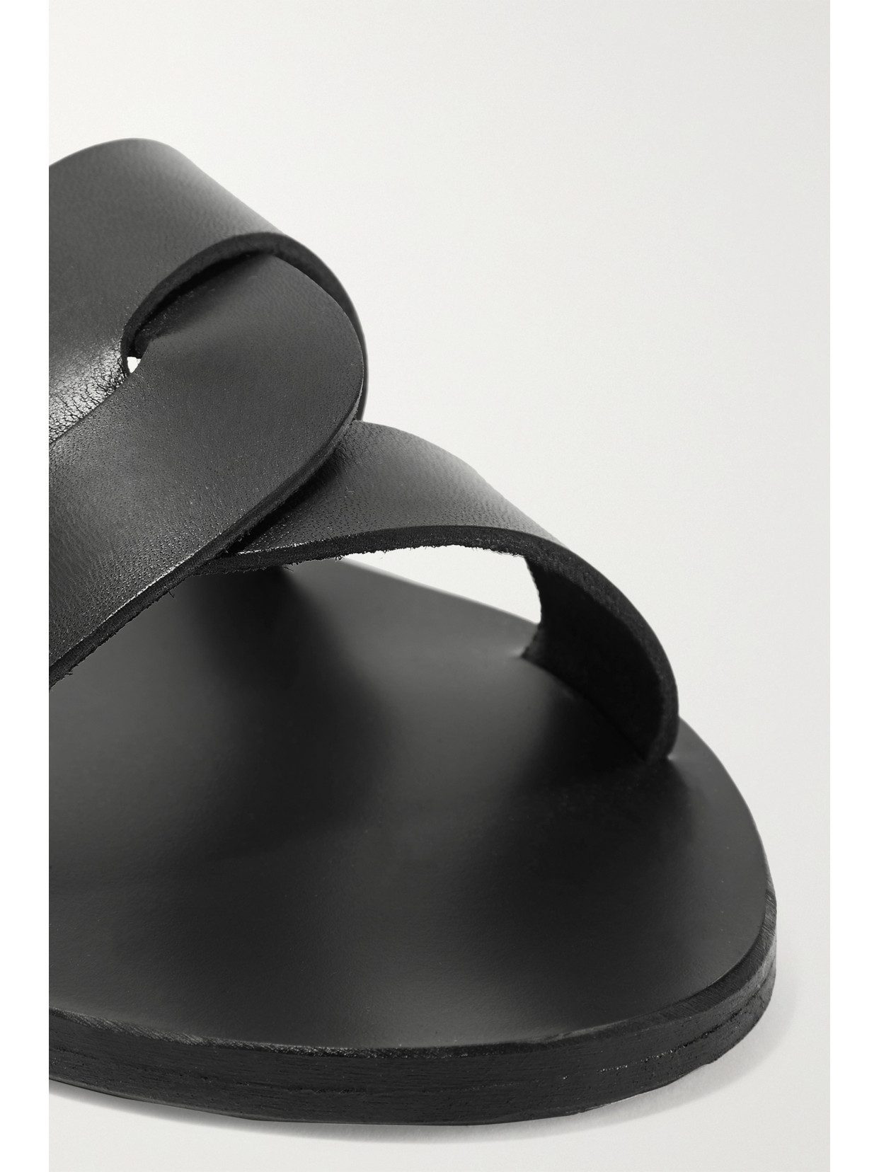 Ancient Greek Sandals Desmos Crossover Leather Sandals In Black