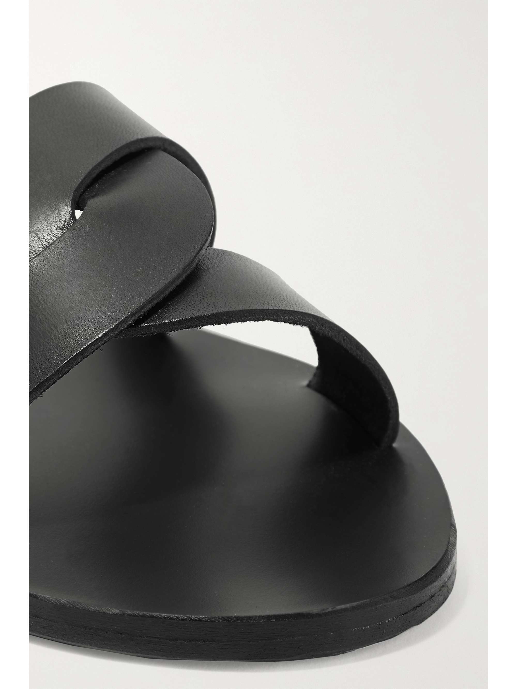 Black Desmos cutout leather slides | ANCIENT GREEK SANDALS | NET-A-PORTER