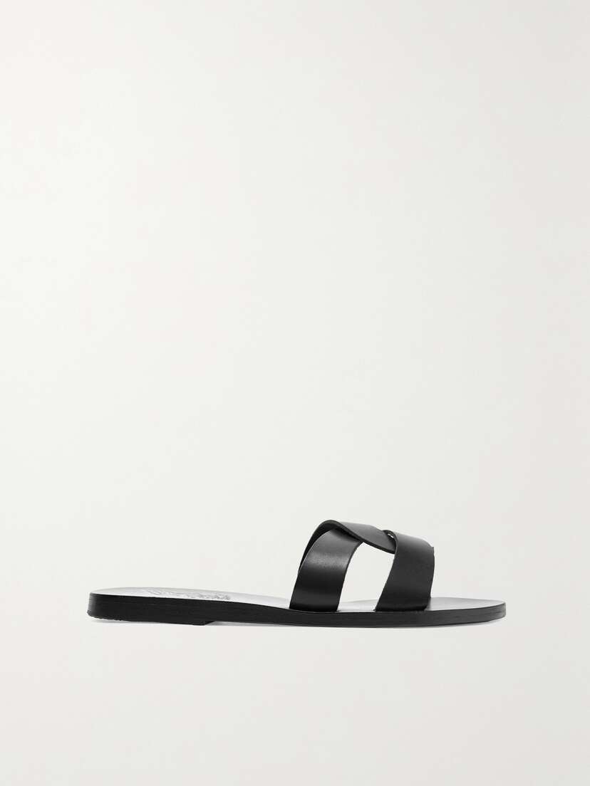 Ancient Greek Sandals Desmos Cutout Leather Slides