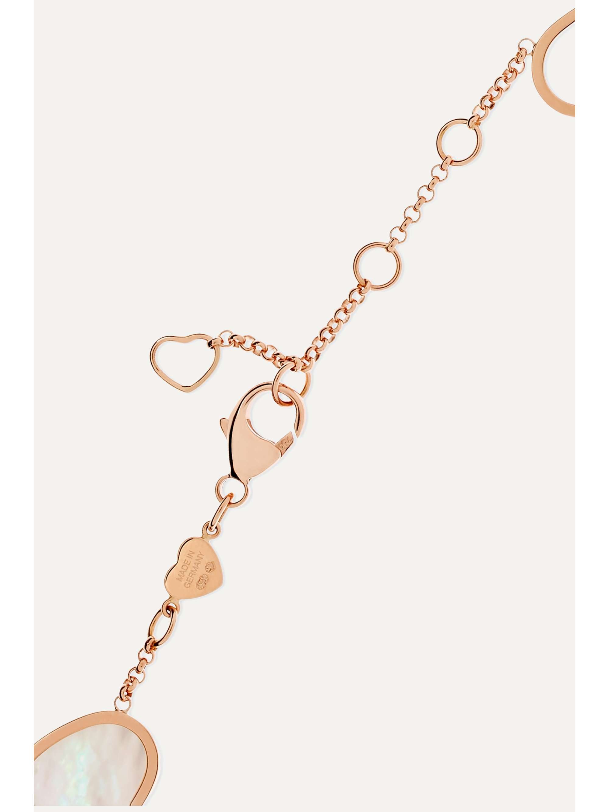 CHOPARD Happy Hearts 18-karat white gold diamond bracelet