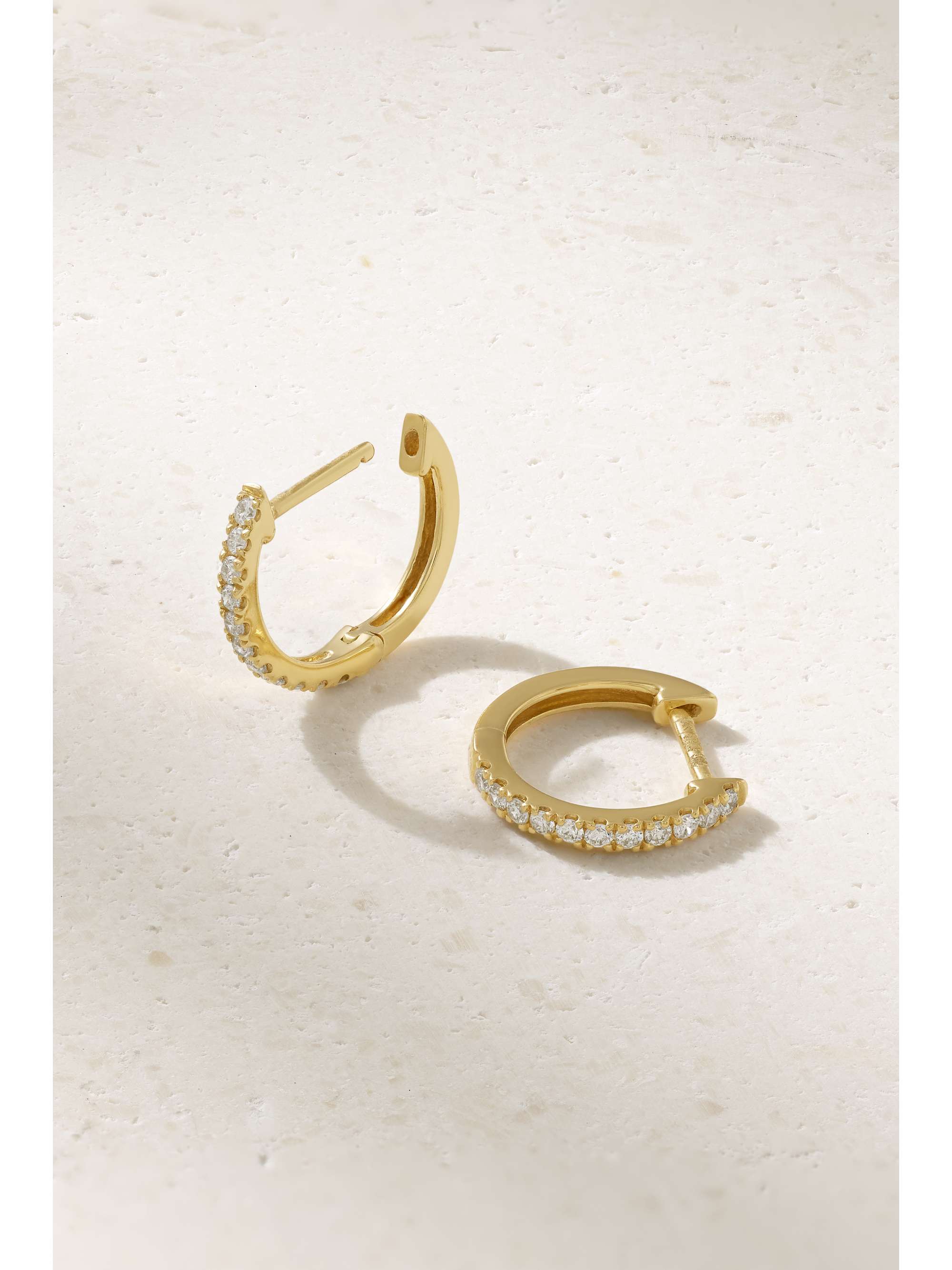 ANITA KO Huggies 18-karat gold diamond earrings