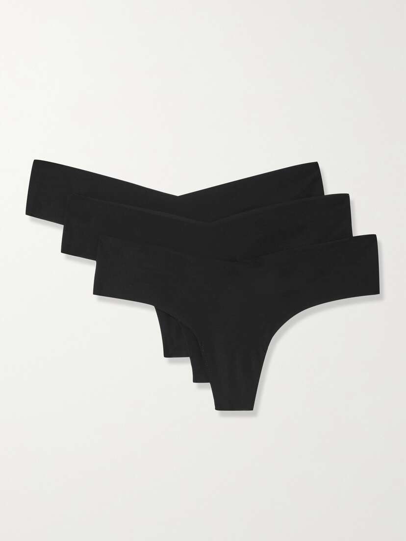 Commando Set Of Three Stretch Thongs
