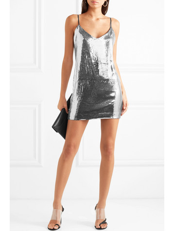 RTA Bijoux sequined crepe de chine mini dress
