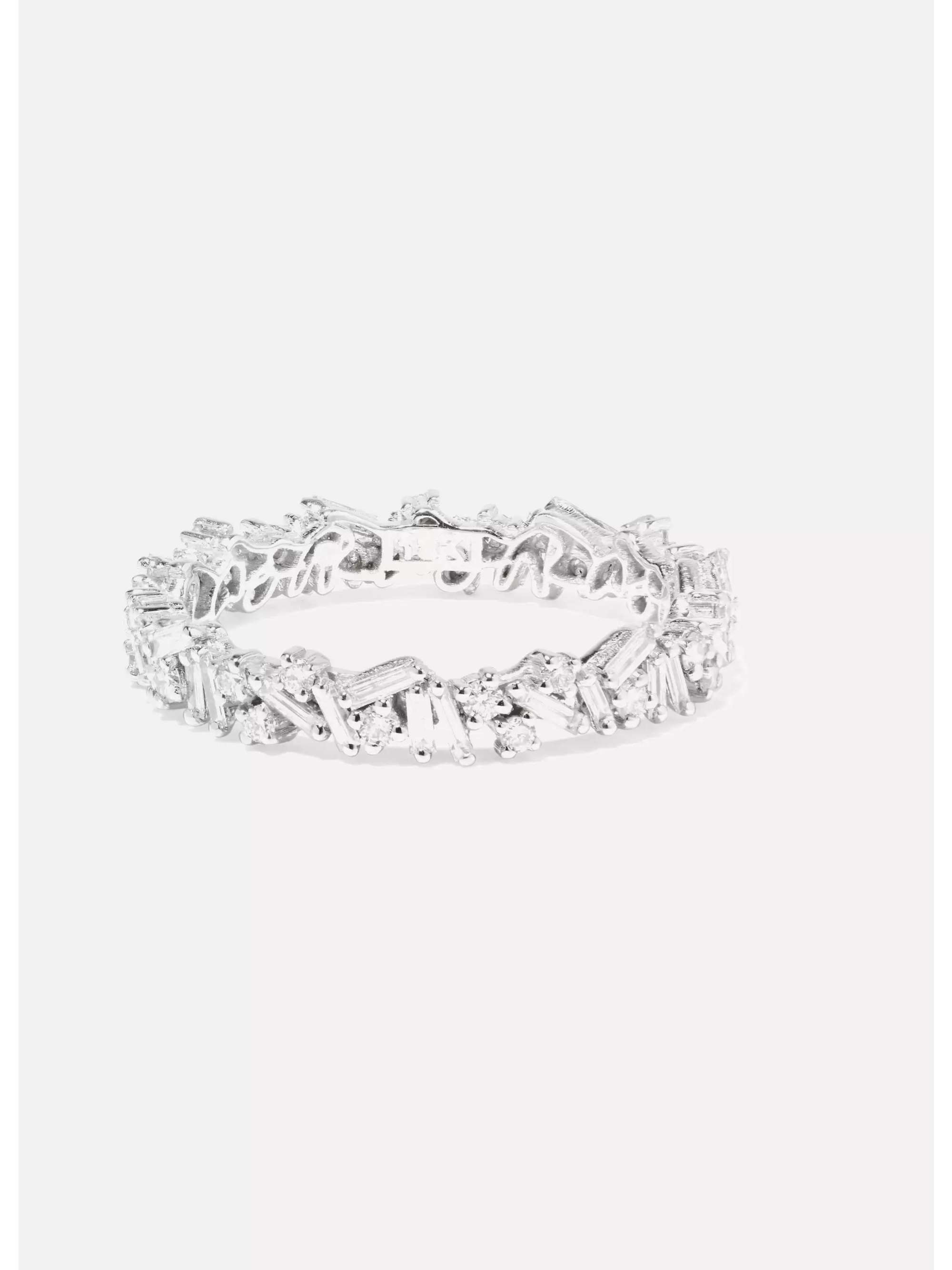 SUZANNE KALAN 18-karat white gold diamond ring