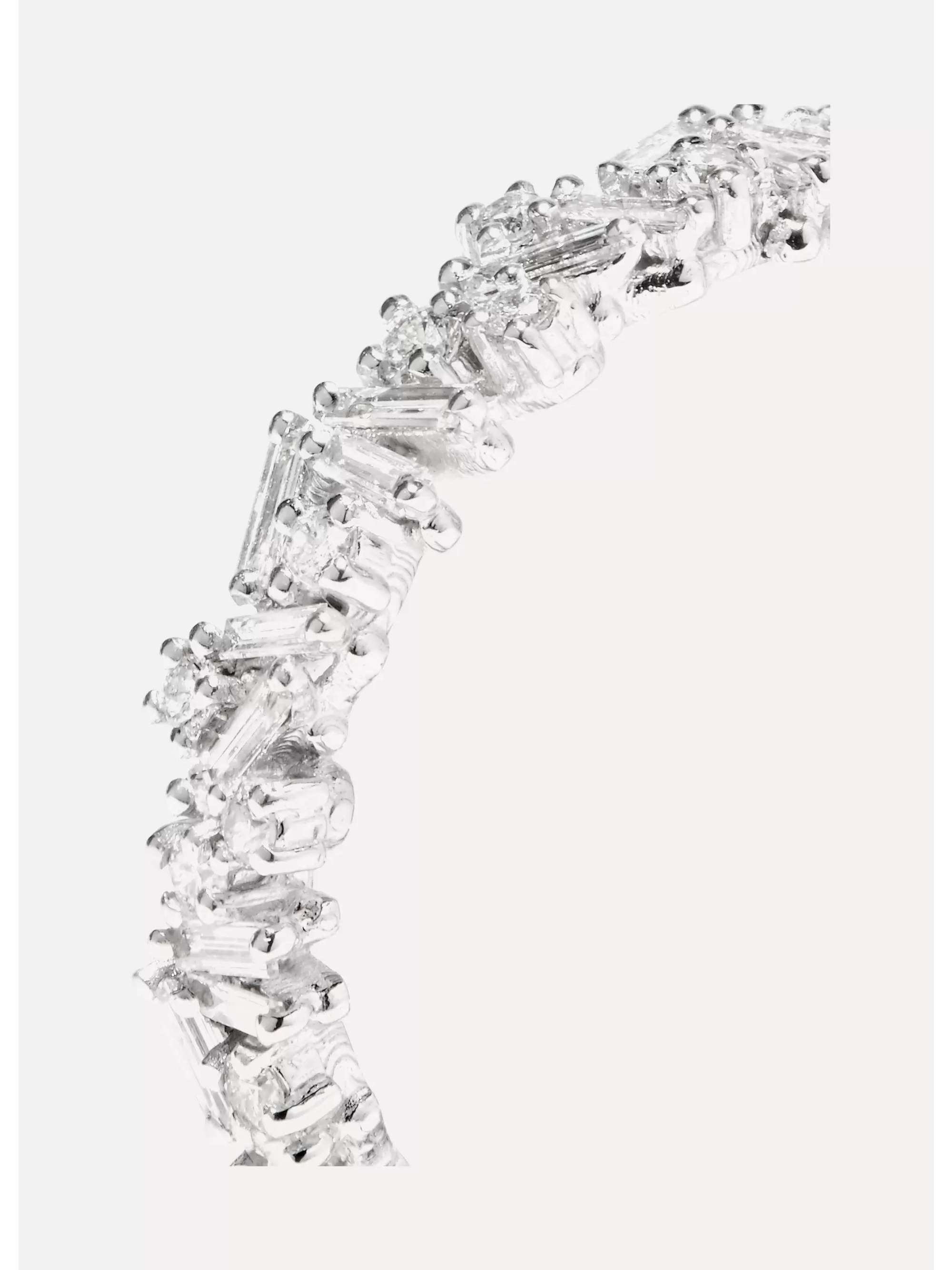 SUZANNE KALAN 18-karat white gold diamond ring