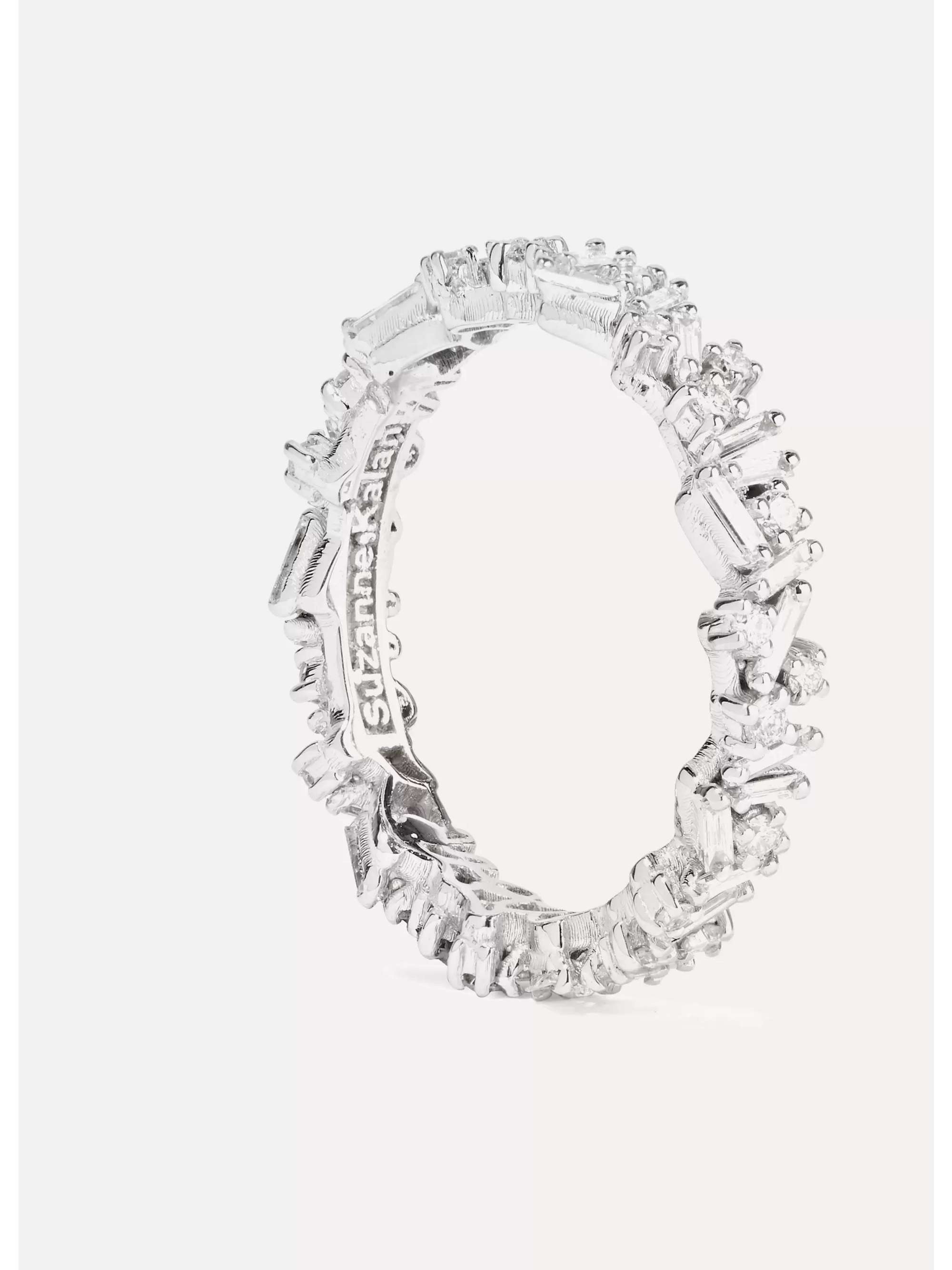 SUZANNE KALAN 18-karat white gold diamond ring