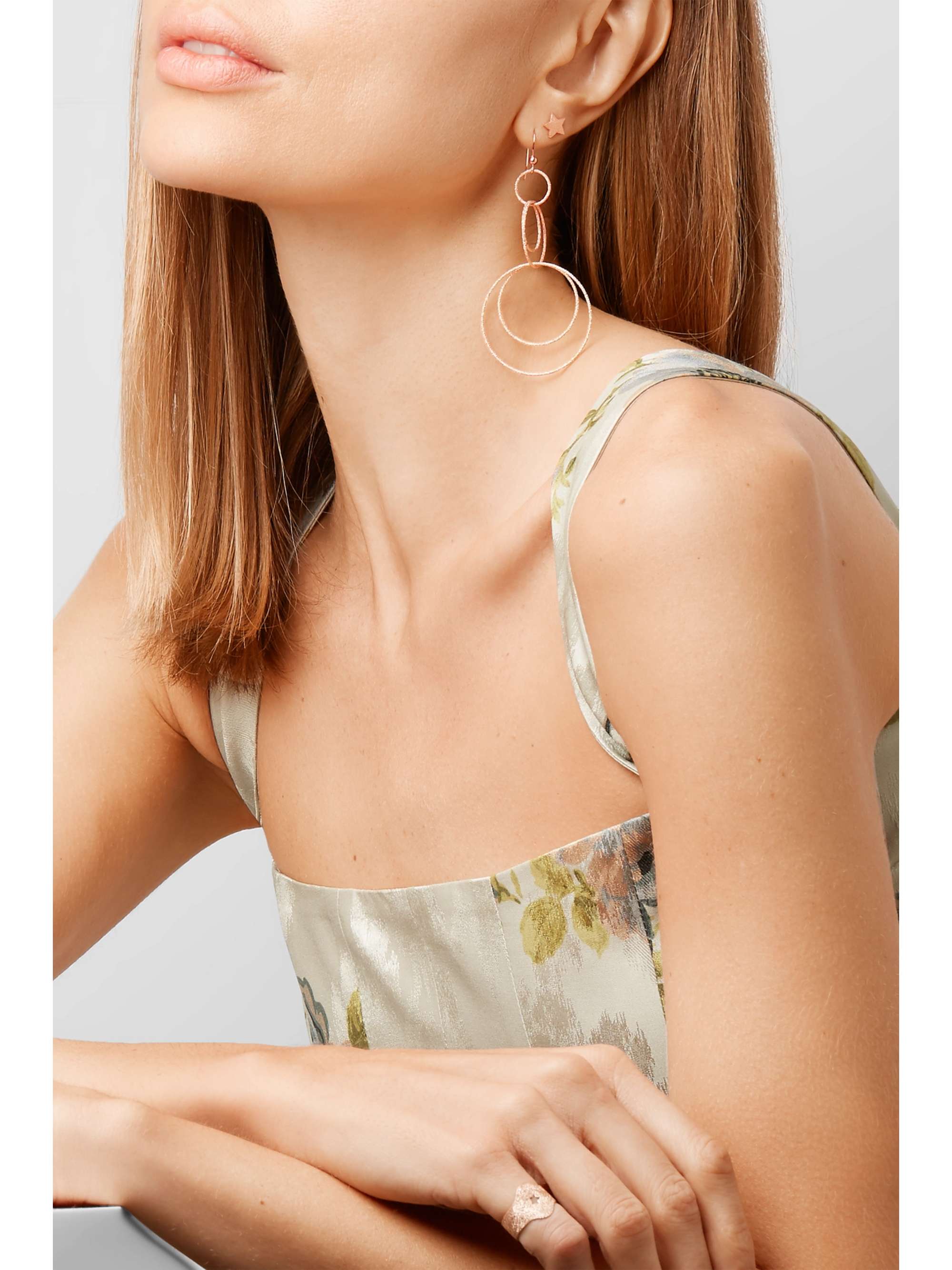 CAROLINA BUCCI Superstellar 18-karat rose gold earrings