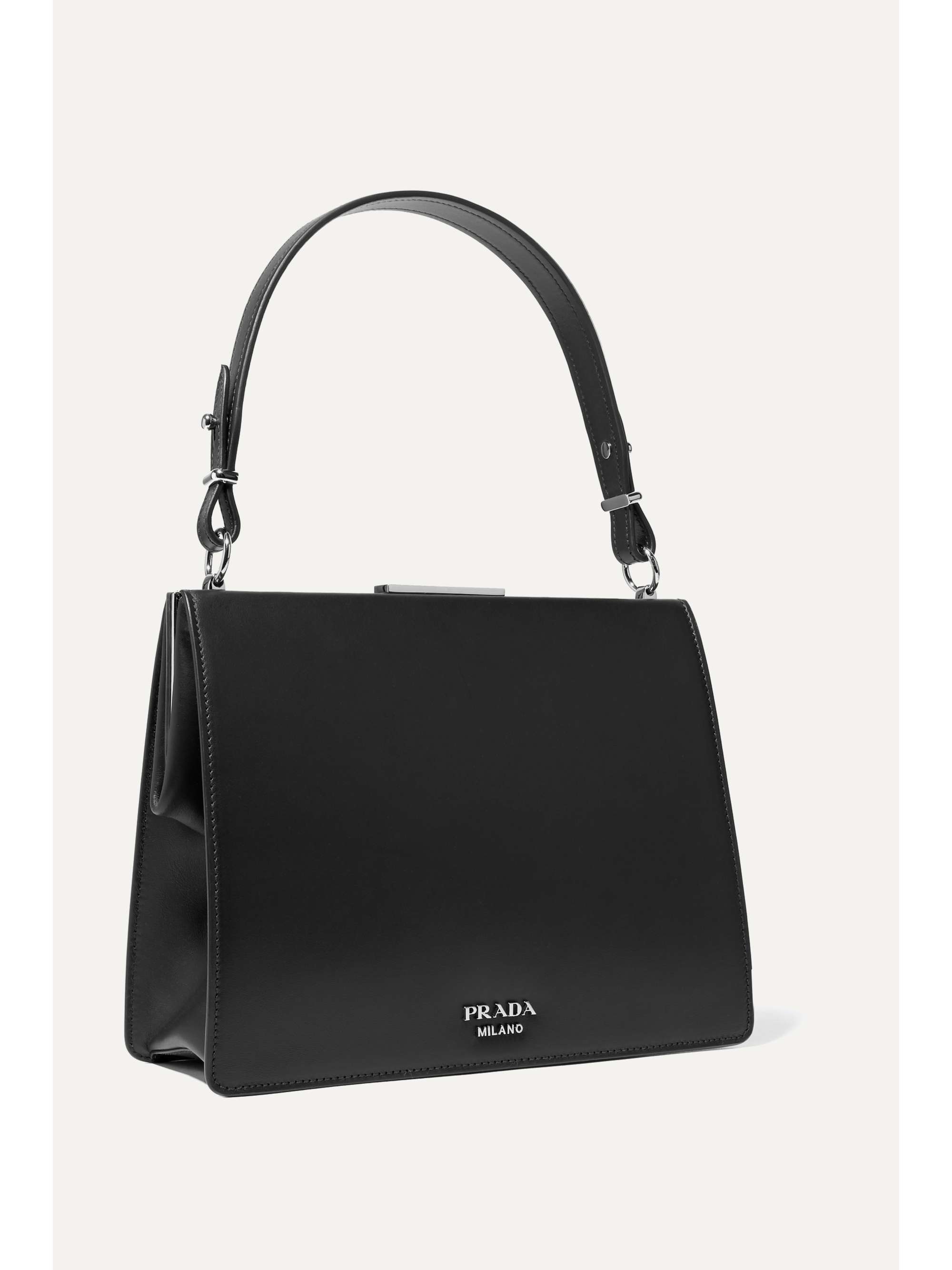 PRADA Frame printed leather shoulder bag