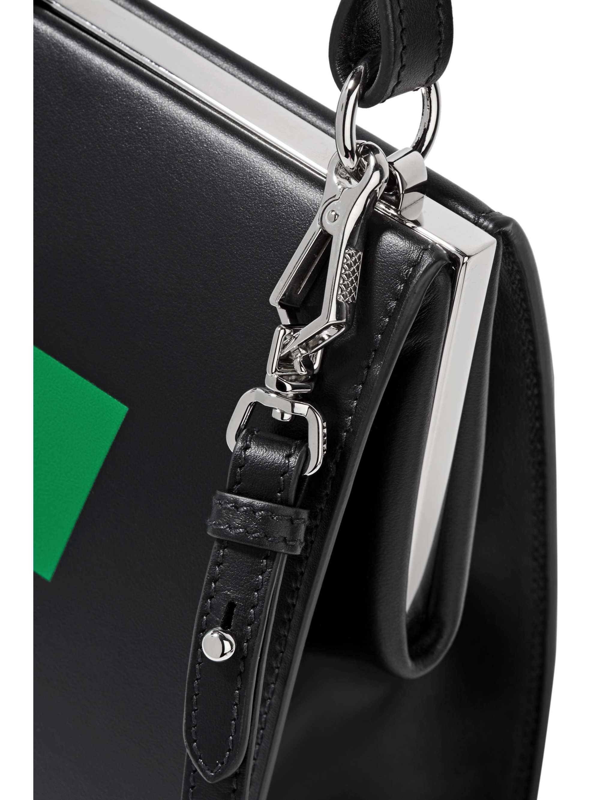 PRADA Frame printed leather shoulder bag