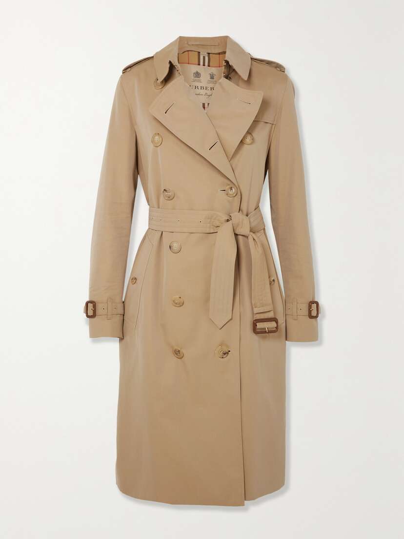 Burberry The Kensington Long Cotton-gabardine Trench Coat - UK 2