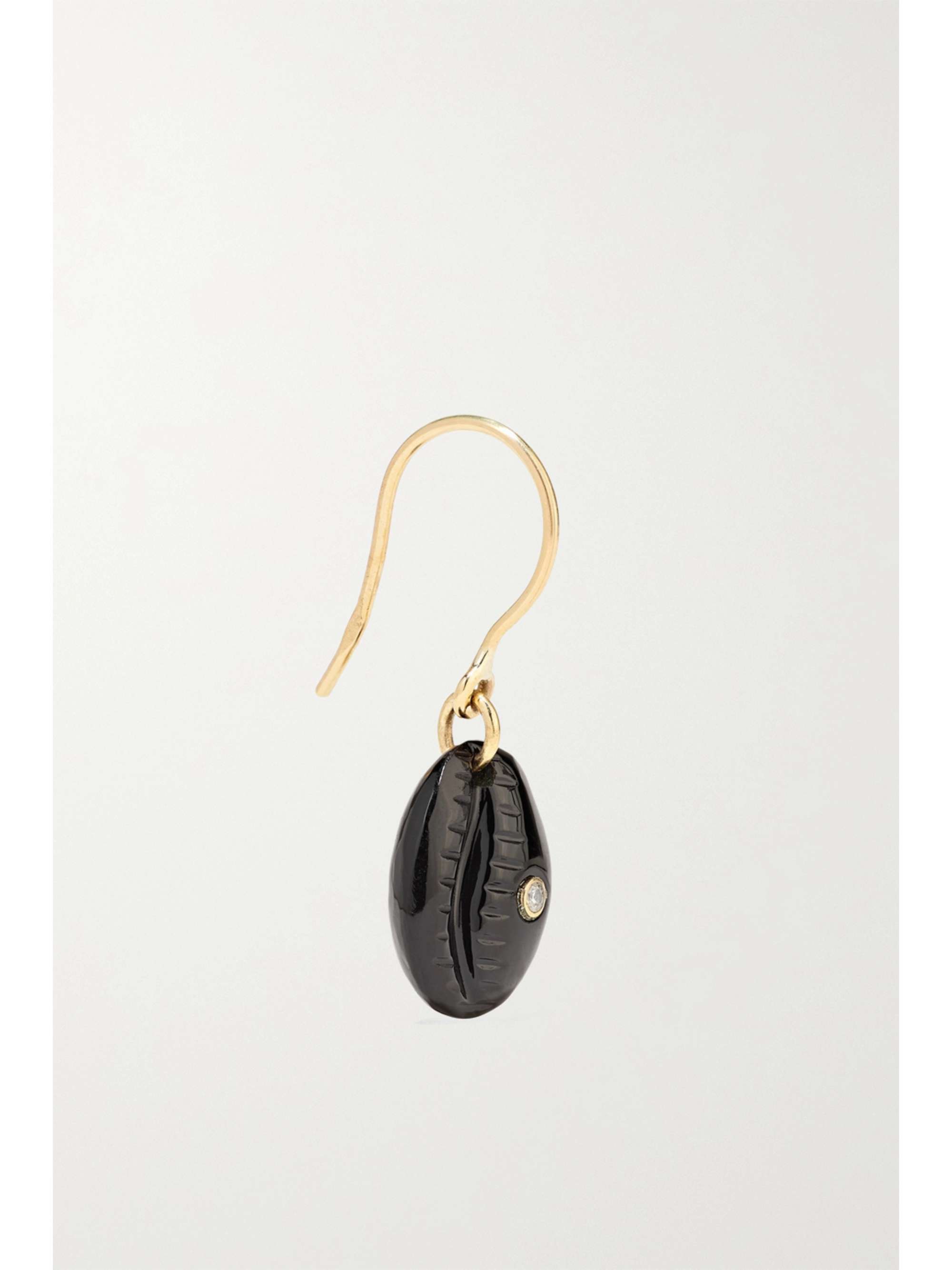 PASCALE MONVOISIN Cauri N°2 9-karat rose gold, onyx and diamond earring
