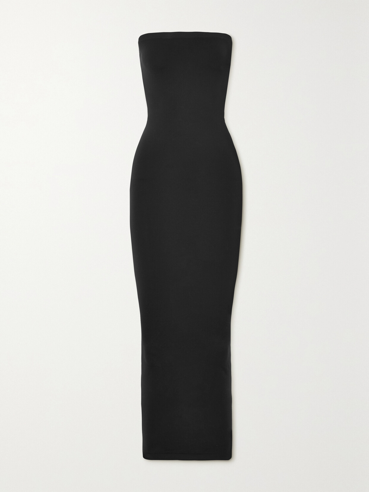 Shop Wolford Fatal Strapless Stretch-jersey Maxi Dress In Black