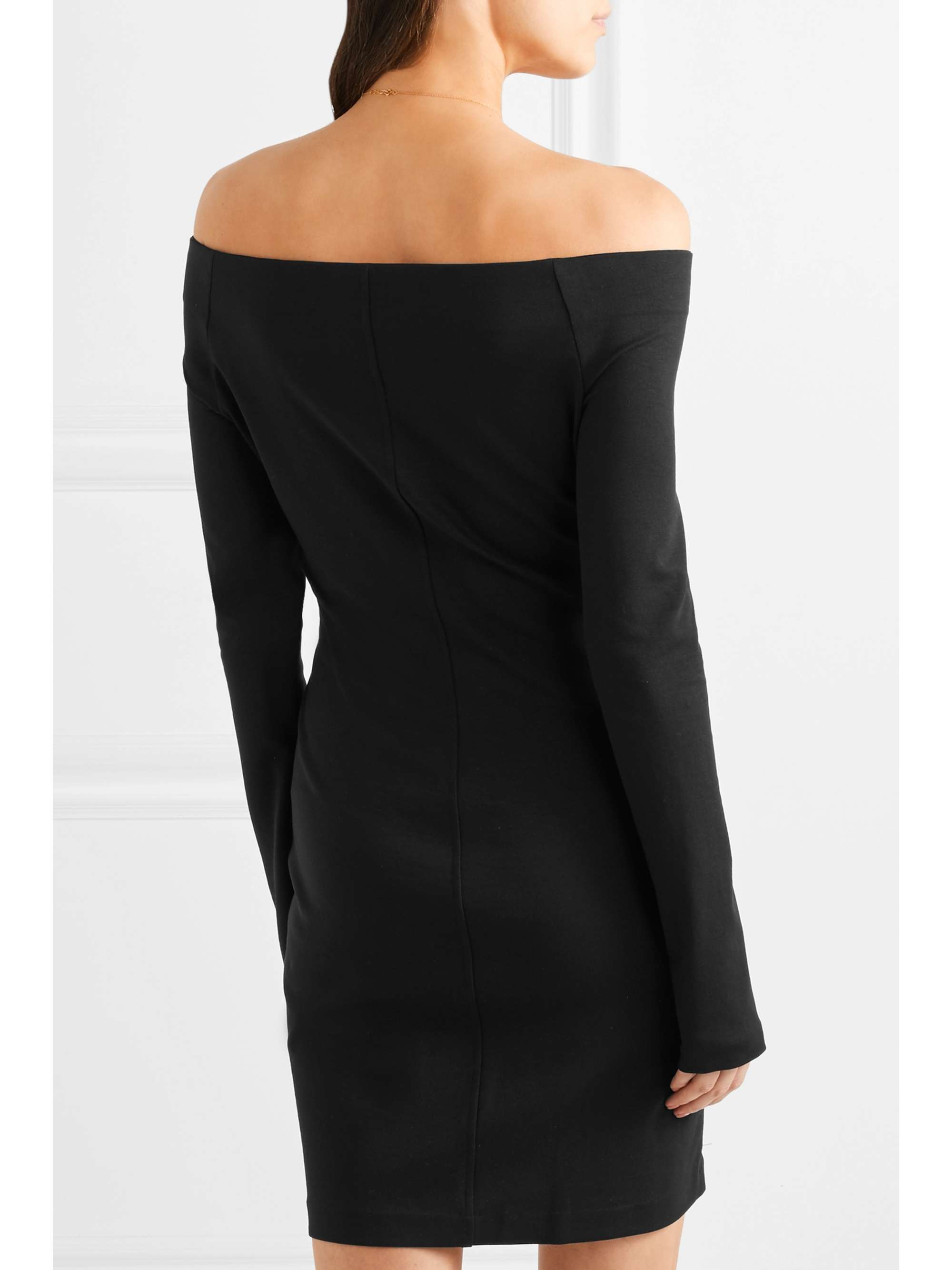 THE ROW Hunting off-the-shoulder stretch modal-blend jersey mini dress