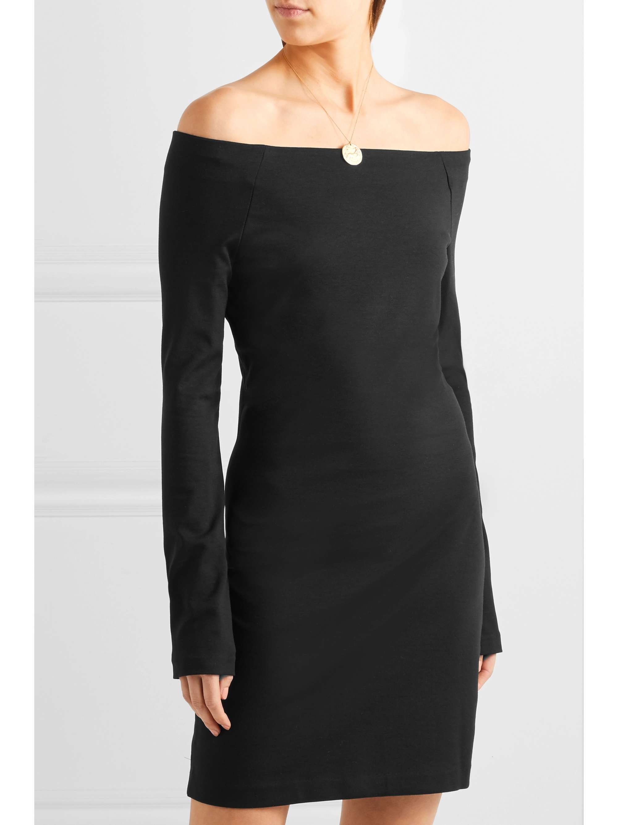 THE ROW Hunting off-the-shoulder stretch modal-blend jersey mini dress