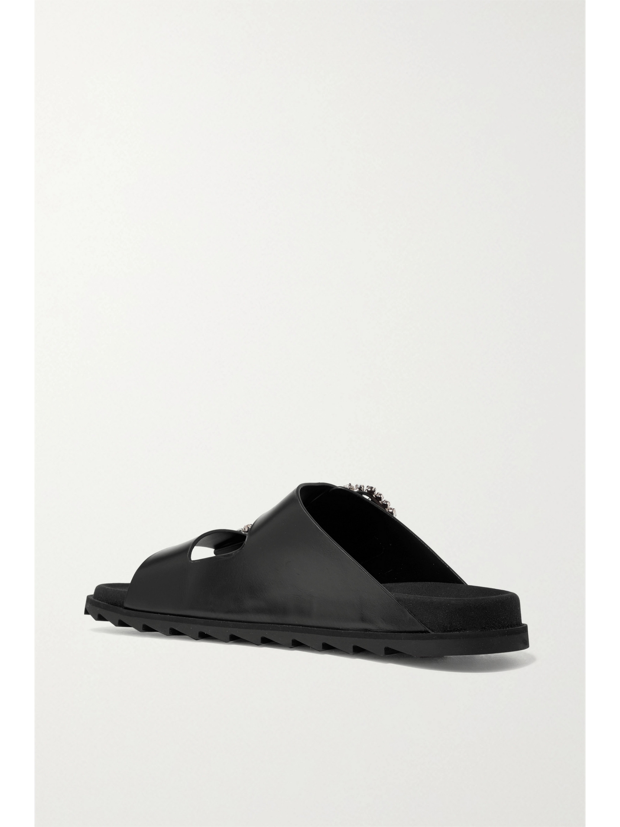ROGER VIVIER Slidy Viv crystal-embellished leather slides thumbnail