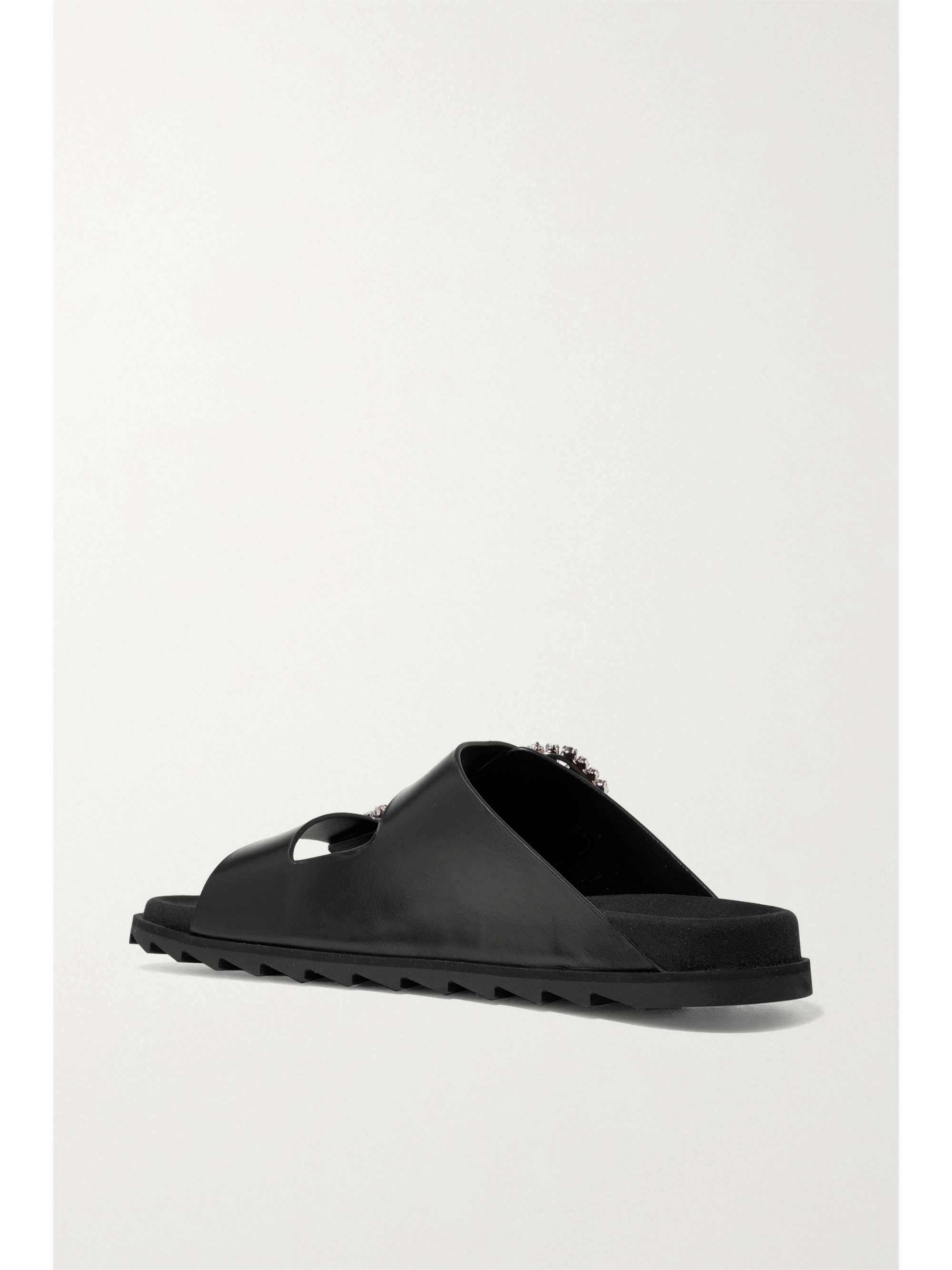 ROGER VIVIER Slidy Viv crystal-embellished shearling slides