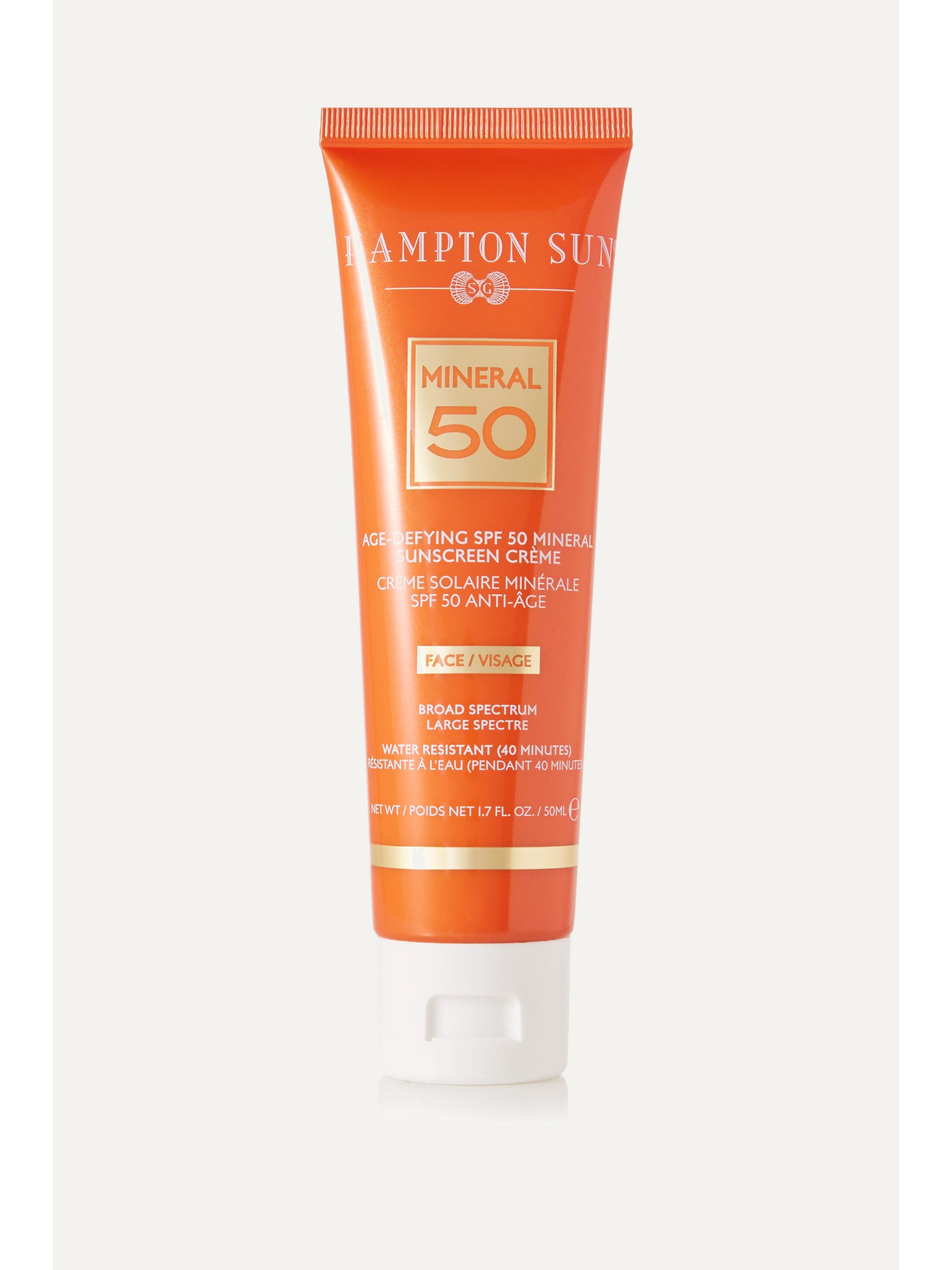 HAMPTON SUN SPF50 AGE DEFYING MINERAL FOR FACE, 50ML