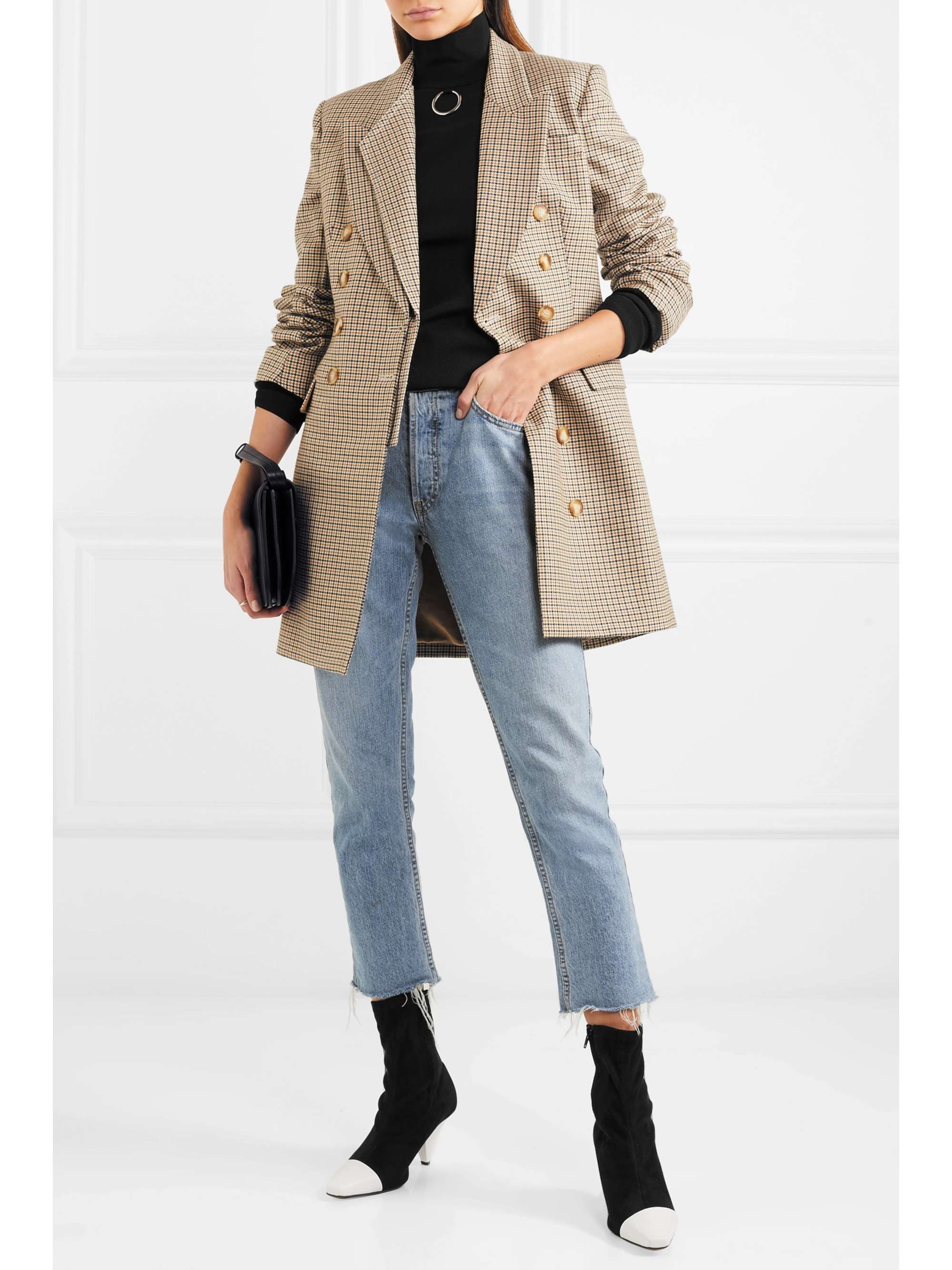 NEOUS Beaks suede and patent-leather ankle boots
