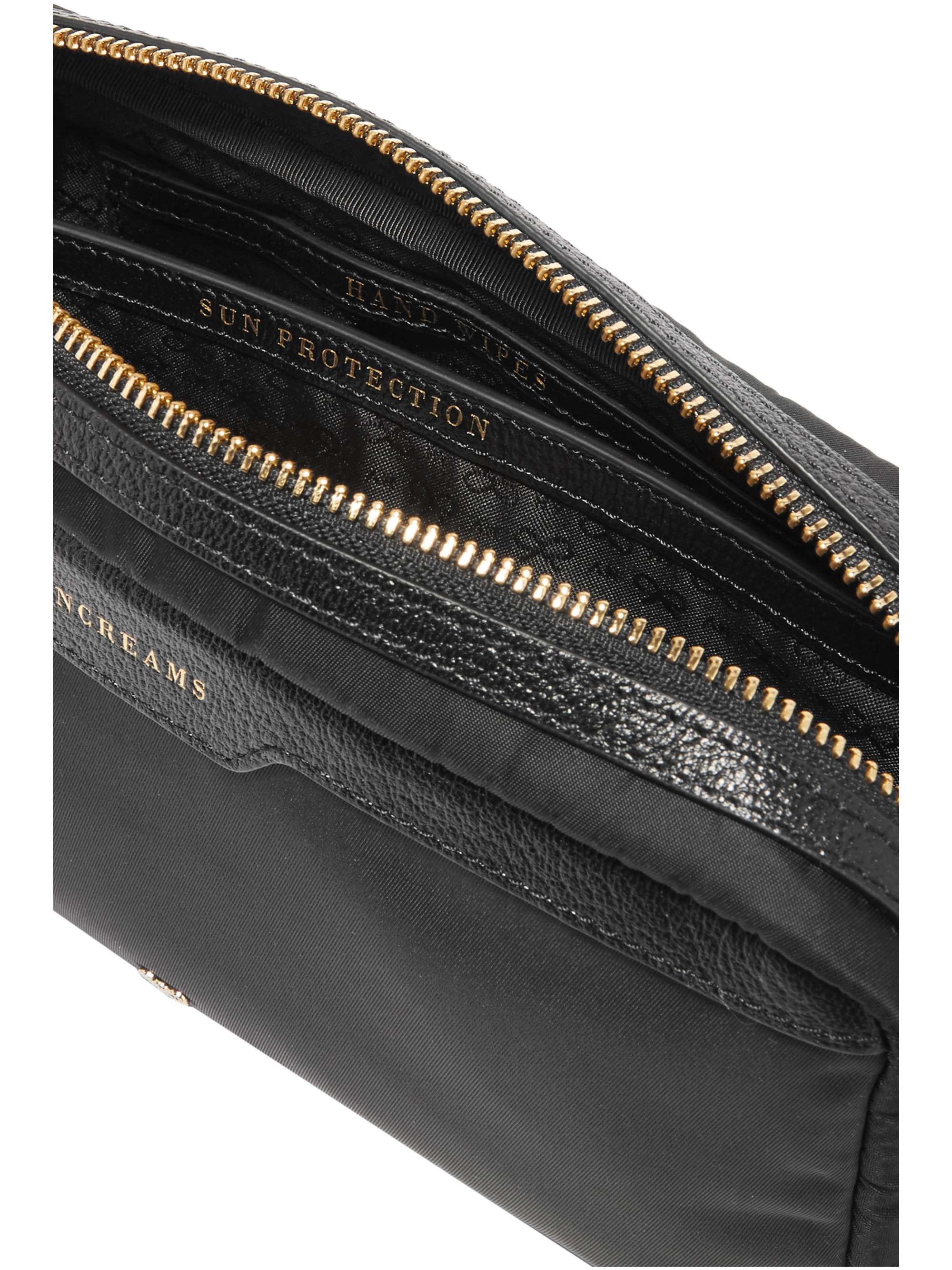 ANYA HINDMARCH Suncreams leather-trimmed shell cosmetics case