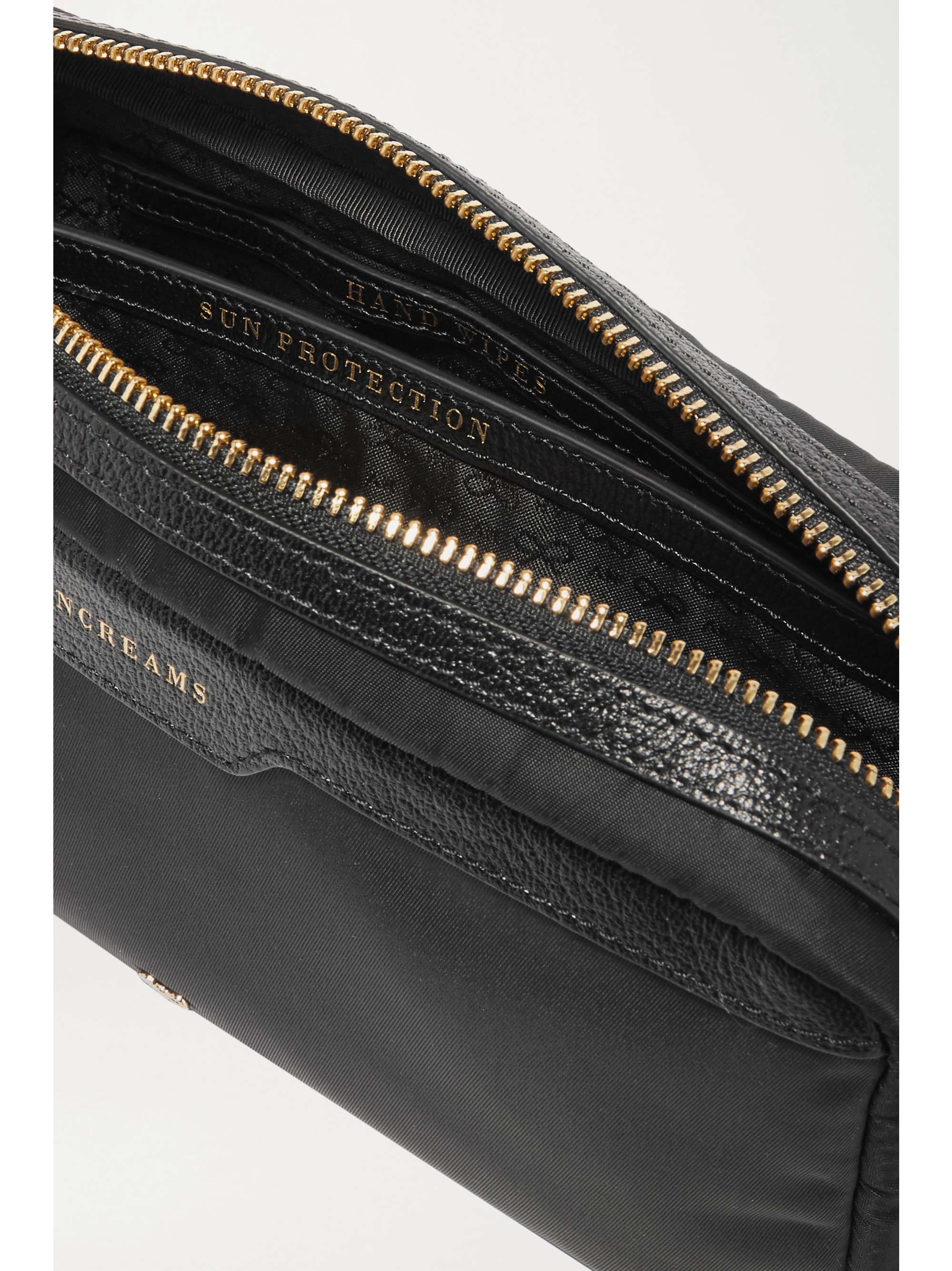 ANYA HINDMARCH Suncreams leather-trimmed shell cosmetics case