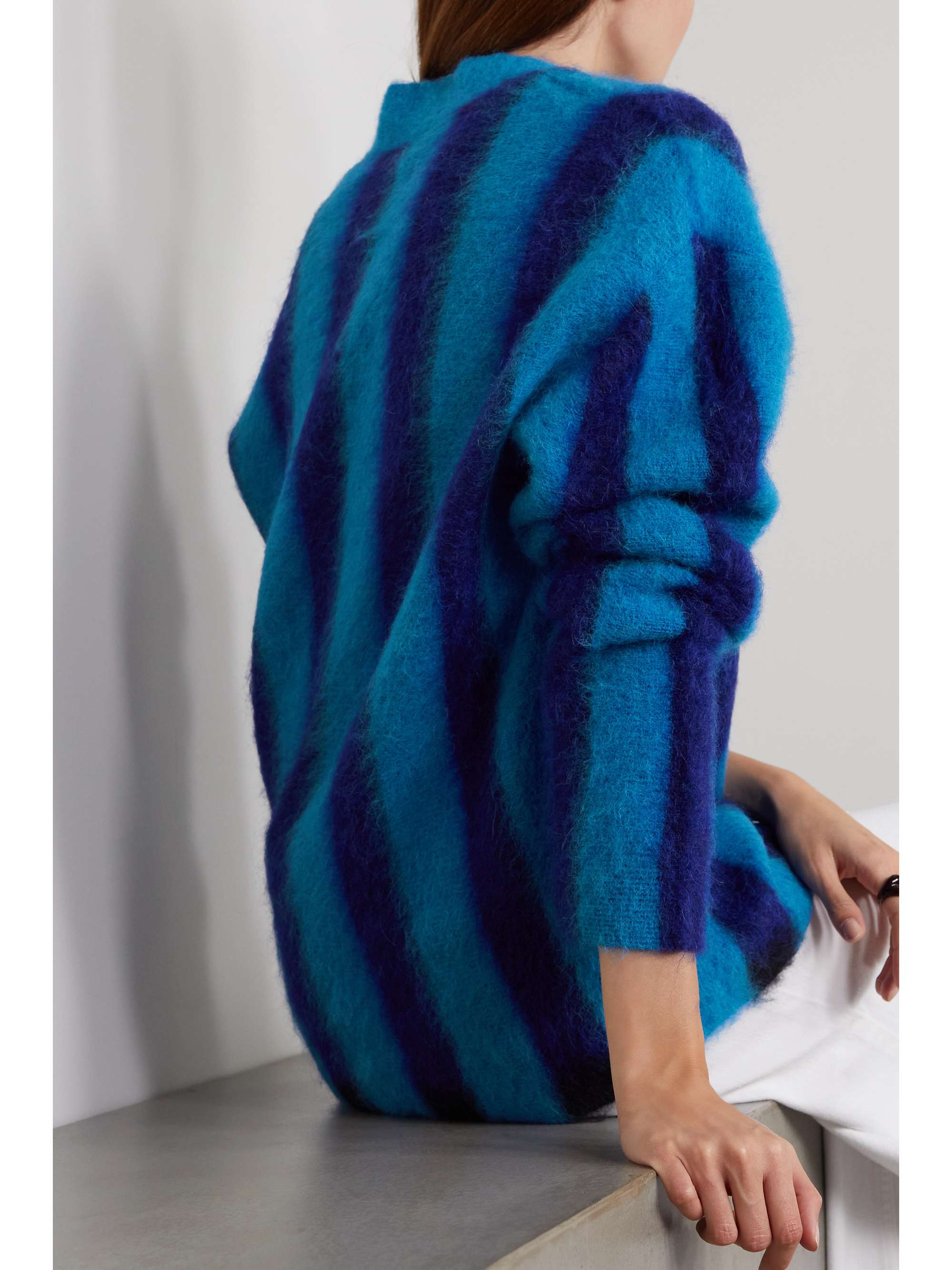 ZANKOV Samuel oversized striped knitted cardigan