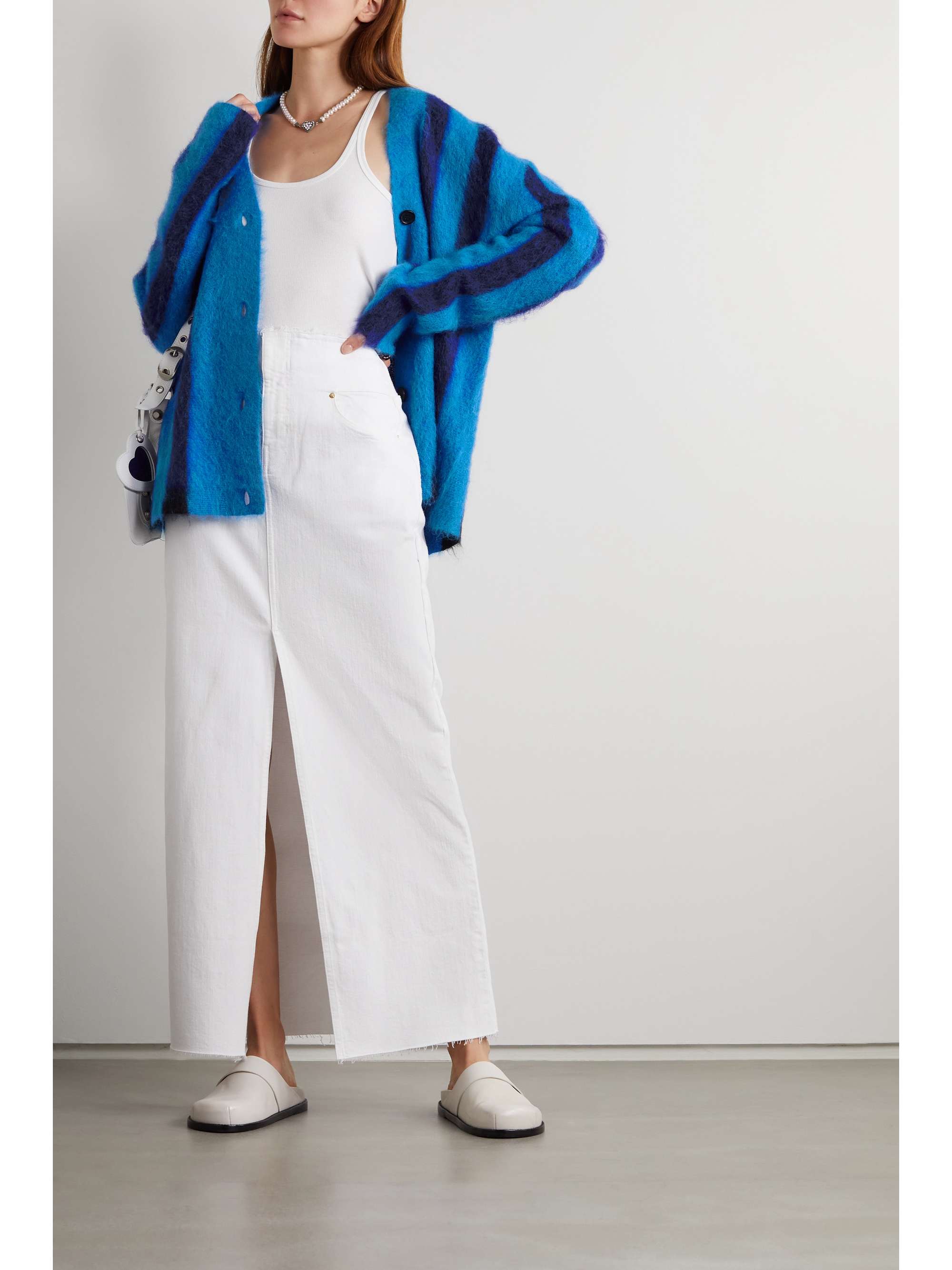 ZANKOV Samuel oversized striped knitted cardigan