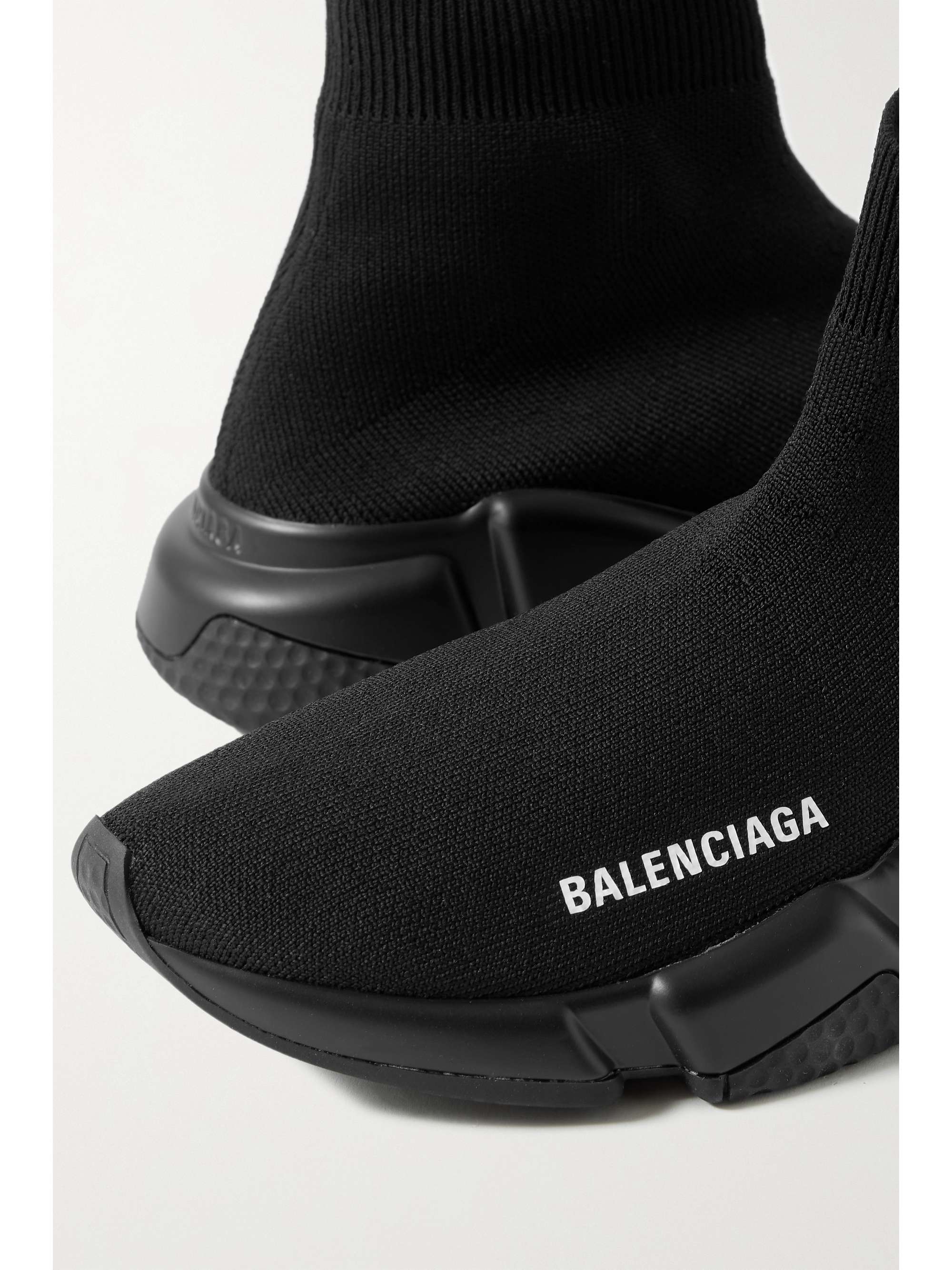 BALENCIAGA Speed LT 品牌标志印花弹力针织高帮运动鞋