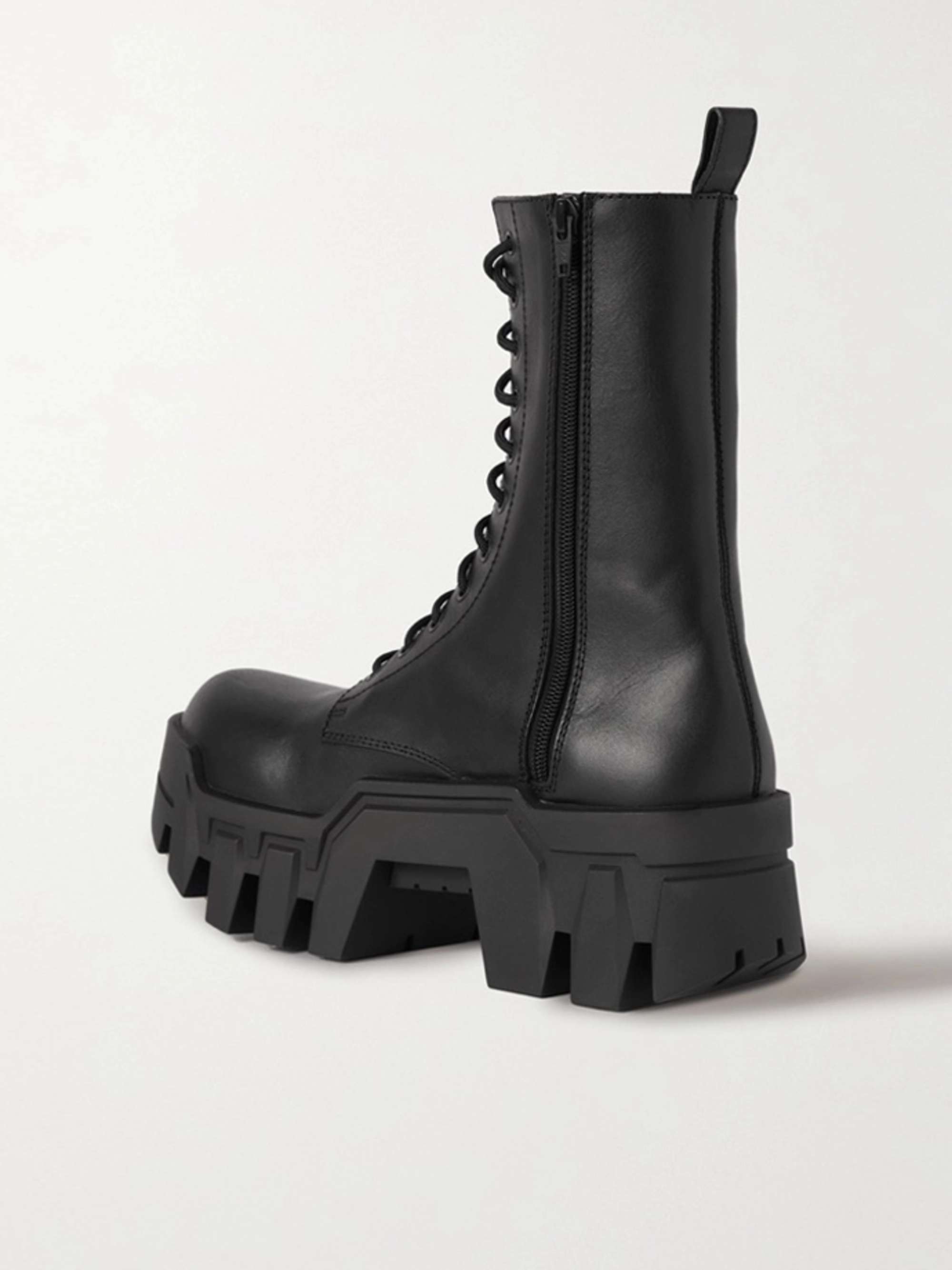 BALENCIAGA Bulldozer leather platform ankle boots