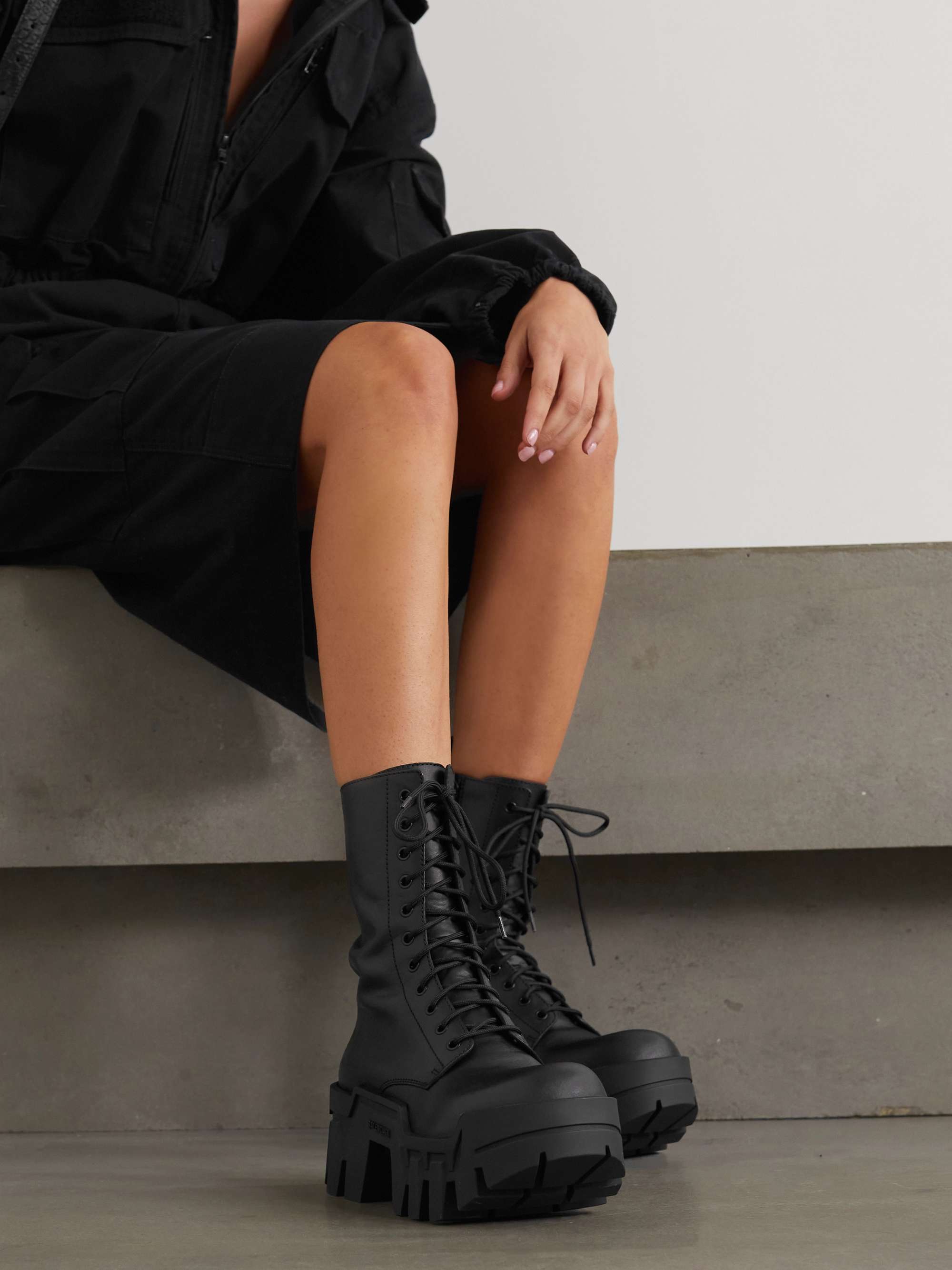 Bulldozer leather platform boots | NET-A-PORTER