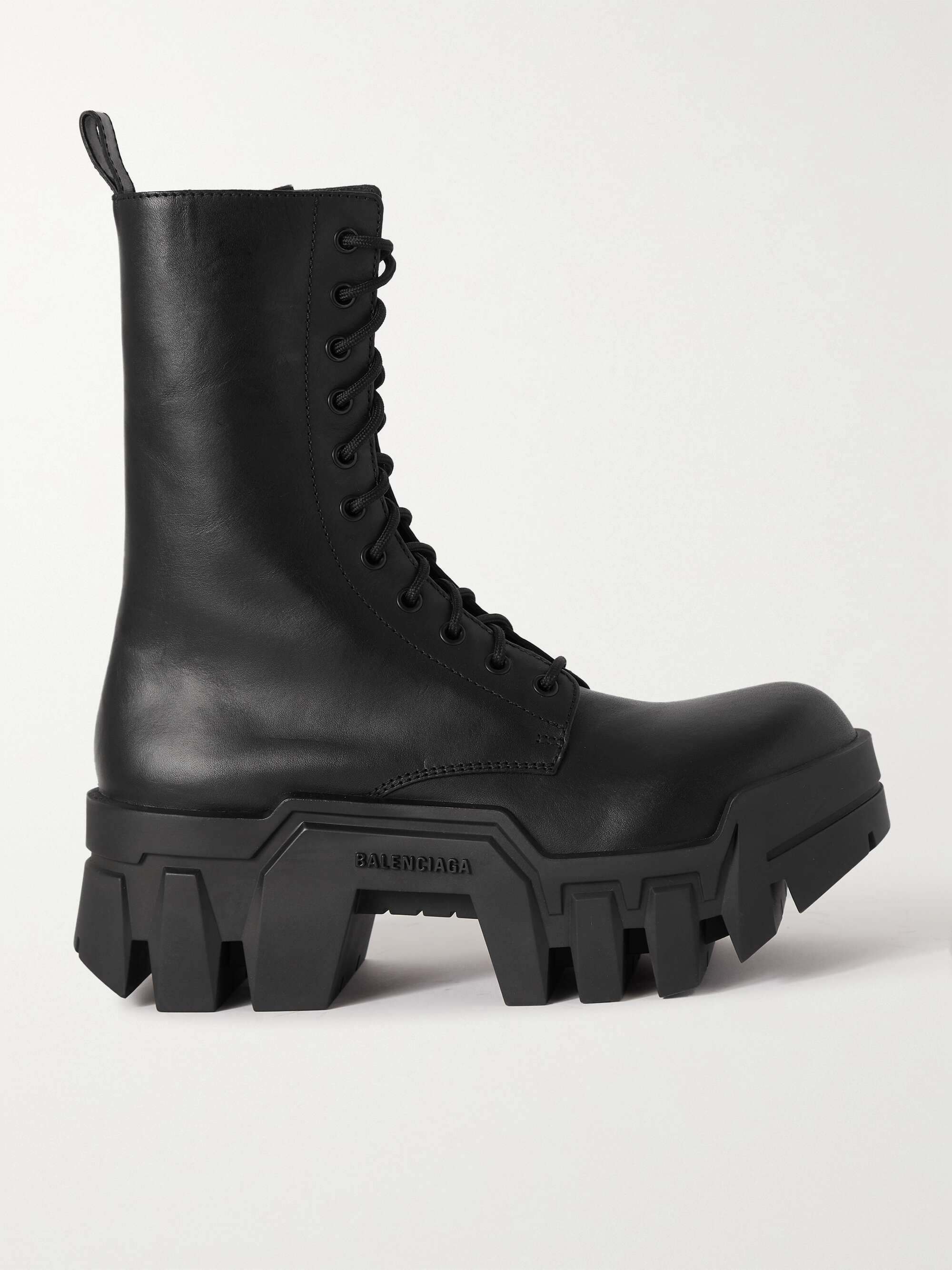 BALENCIAGA Bulldozer leather platform ankle boots | NET-A-PORTER