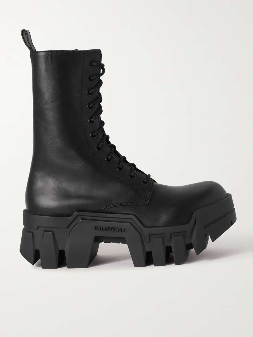 Balenciaga Bulldozer Leather Platform Ankle Boots