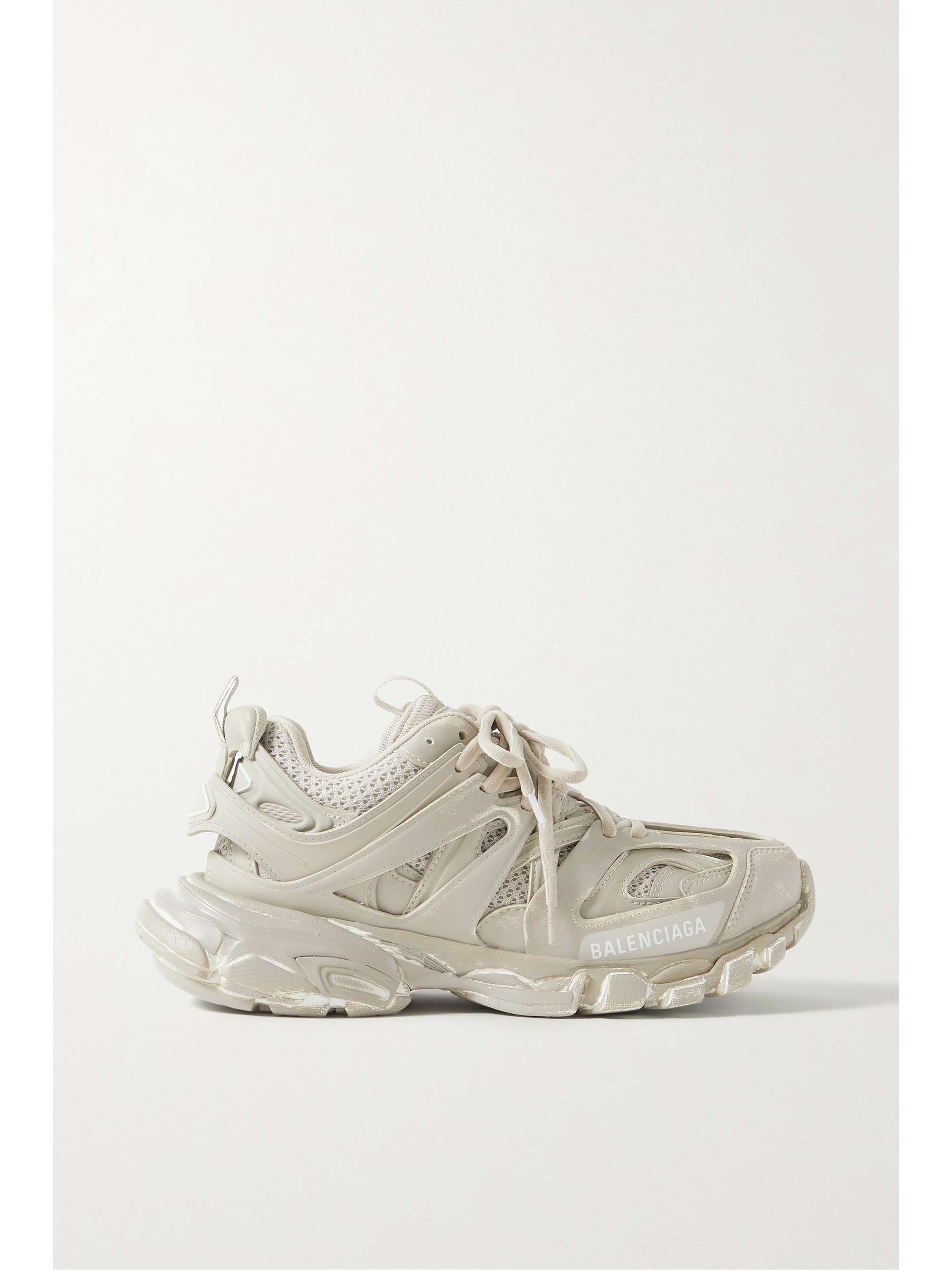 BALENCIAGA Track logo-detailed mesh and rubber sneakers | NET-A-PORTER