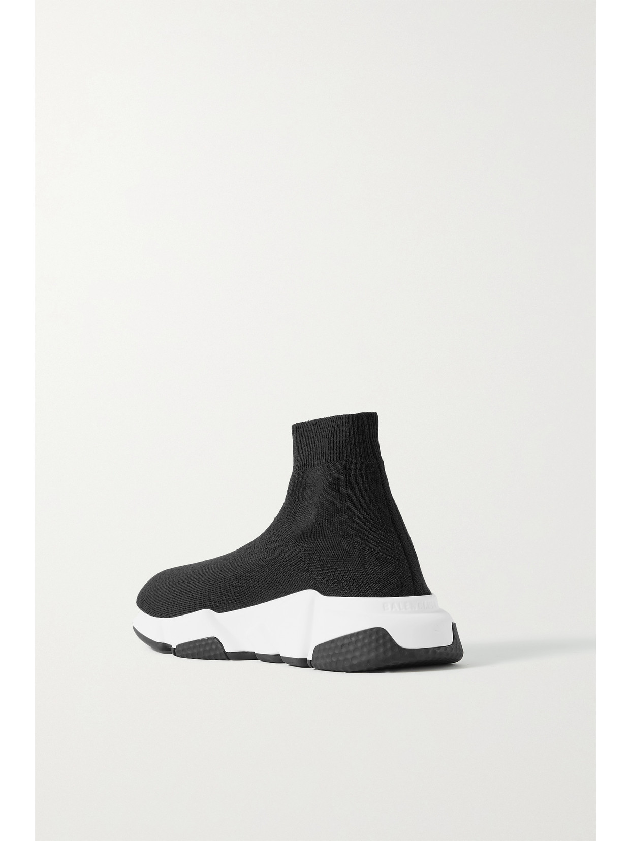 BALENCIAGA SPEED LT LOGO-PRINT STRETCH-KNIT HIGH-TOP SNEAKERS
