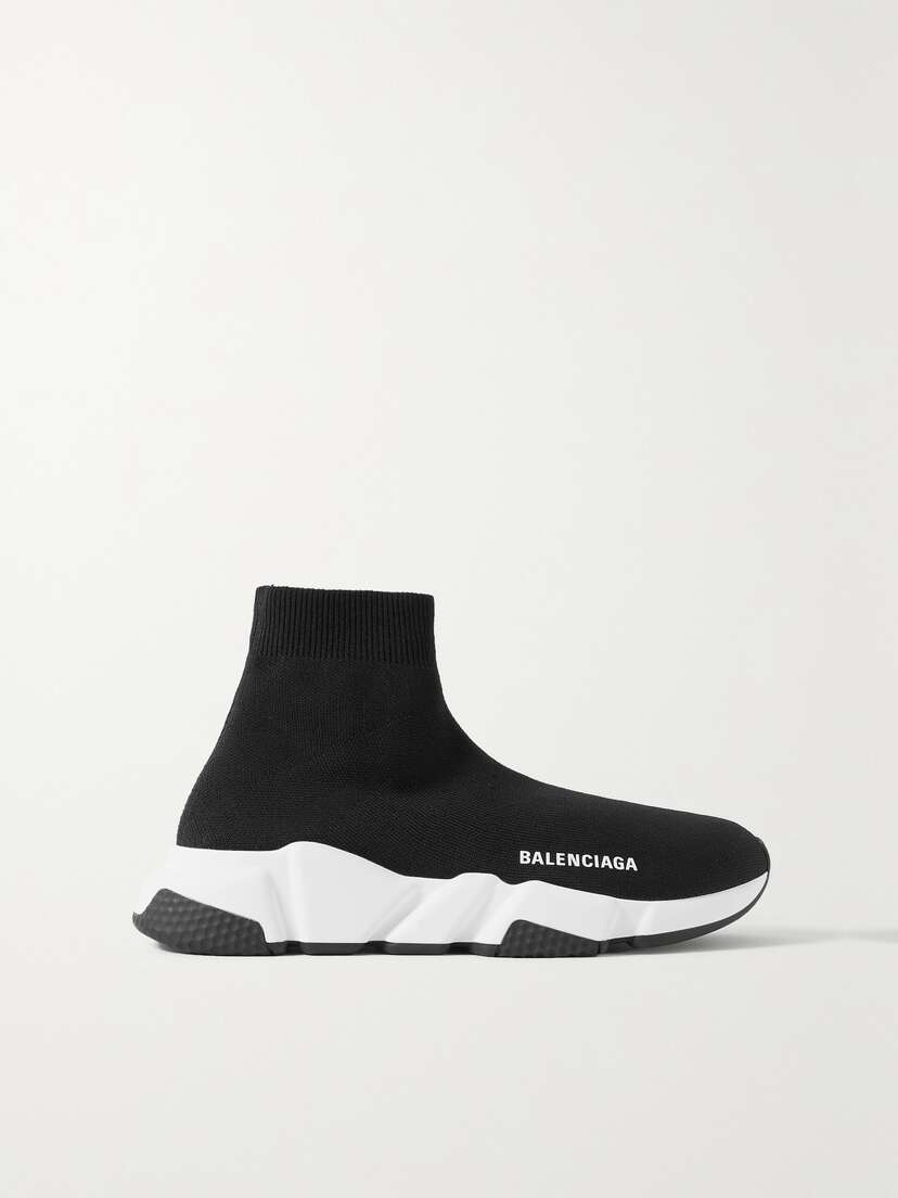 Balenciaga Speed Lt Logo-print Stretch-knit High-top Sneakers