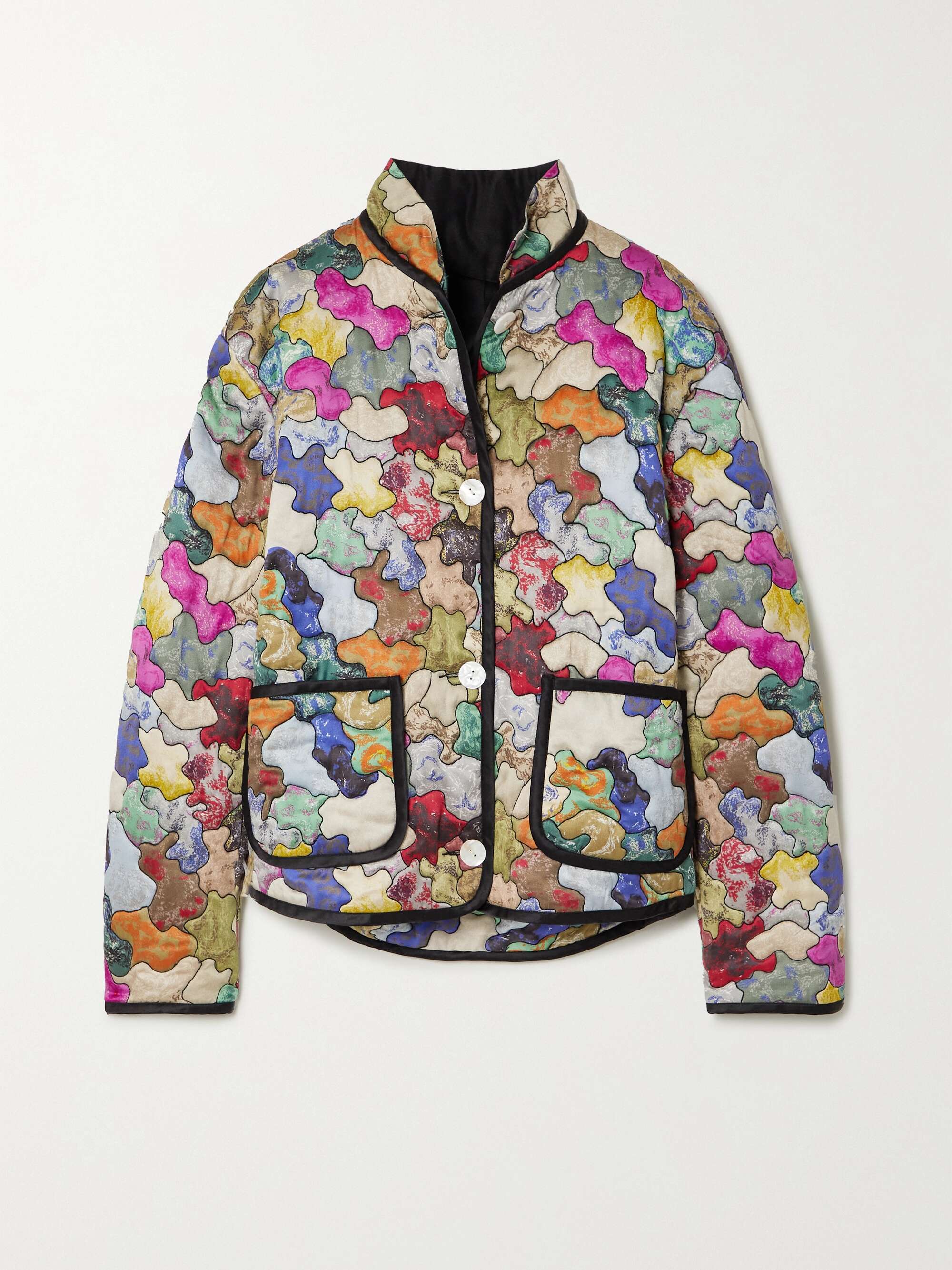 quilted silk jacket