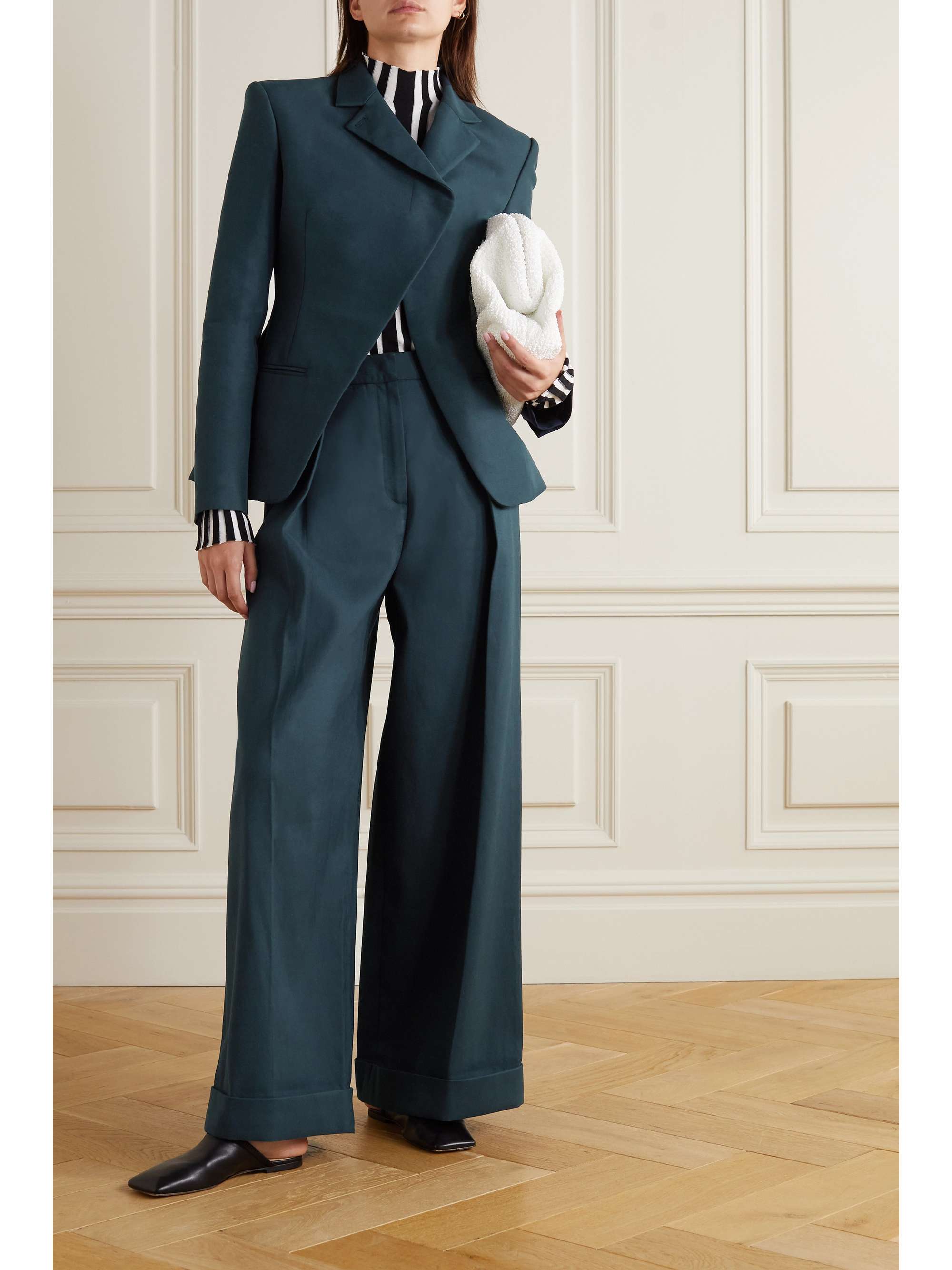 INTERIOR + The Vanguard The Proportion cotton and wool-blend blazer