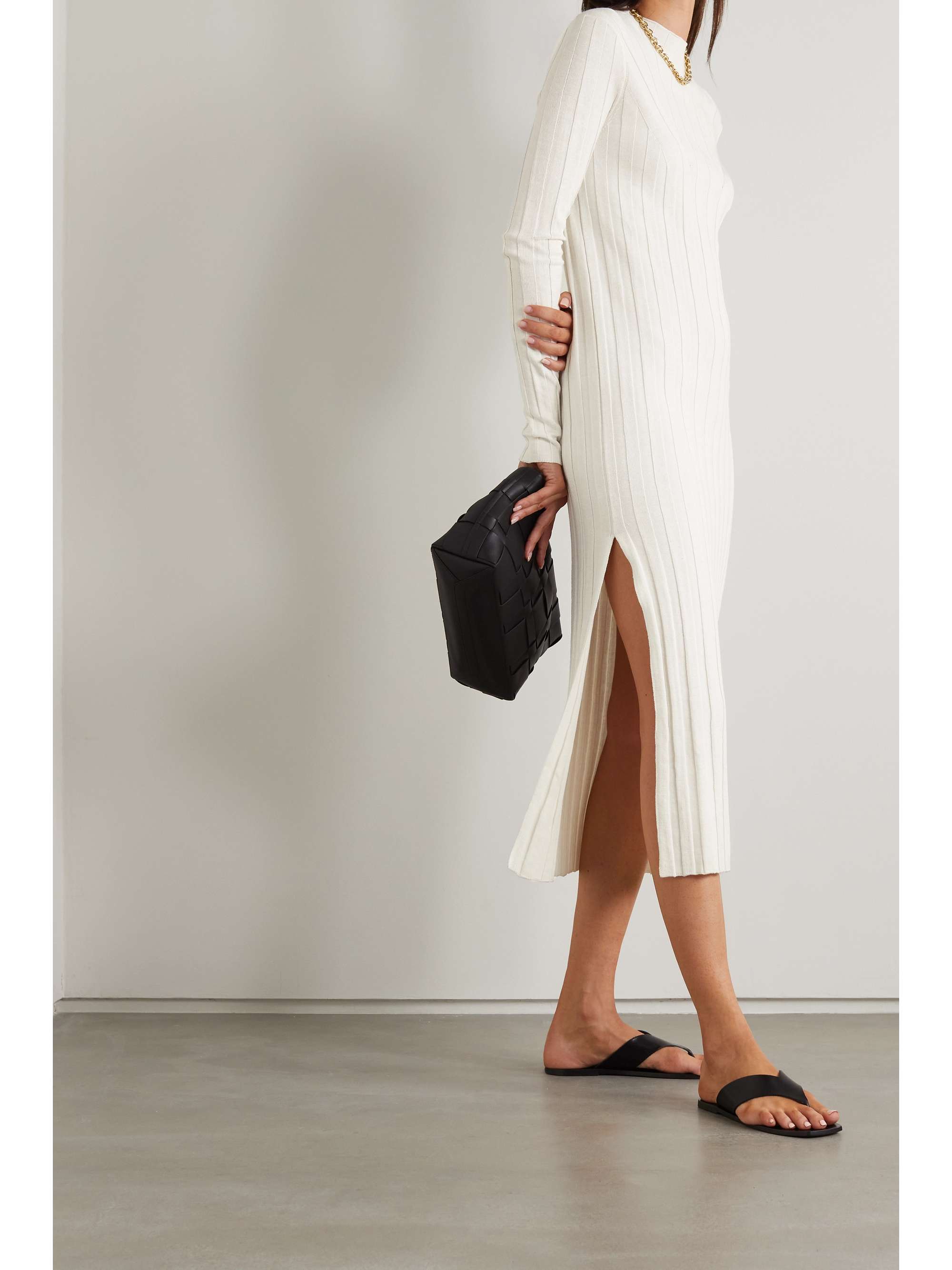 Ivory Gaya ribbed-knit maxi dress | LOULOU STUDIO | NET-A-PORTER