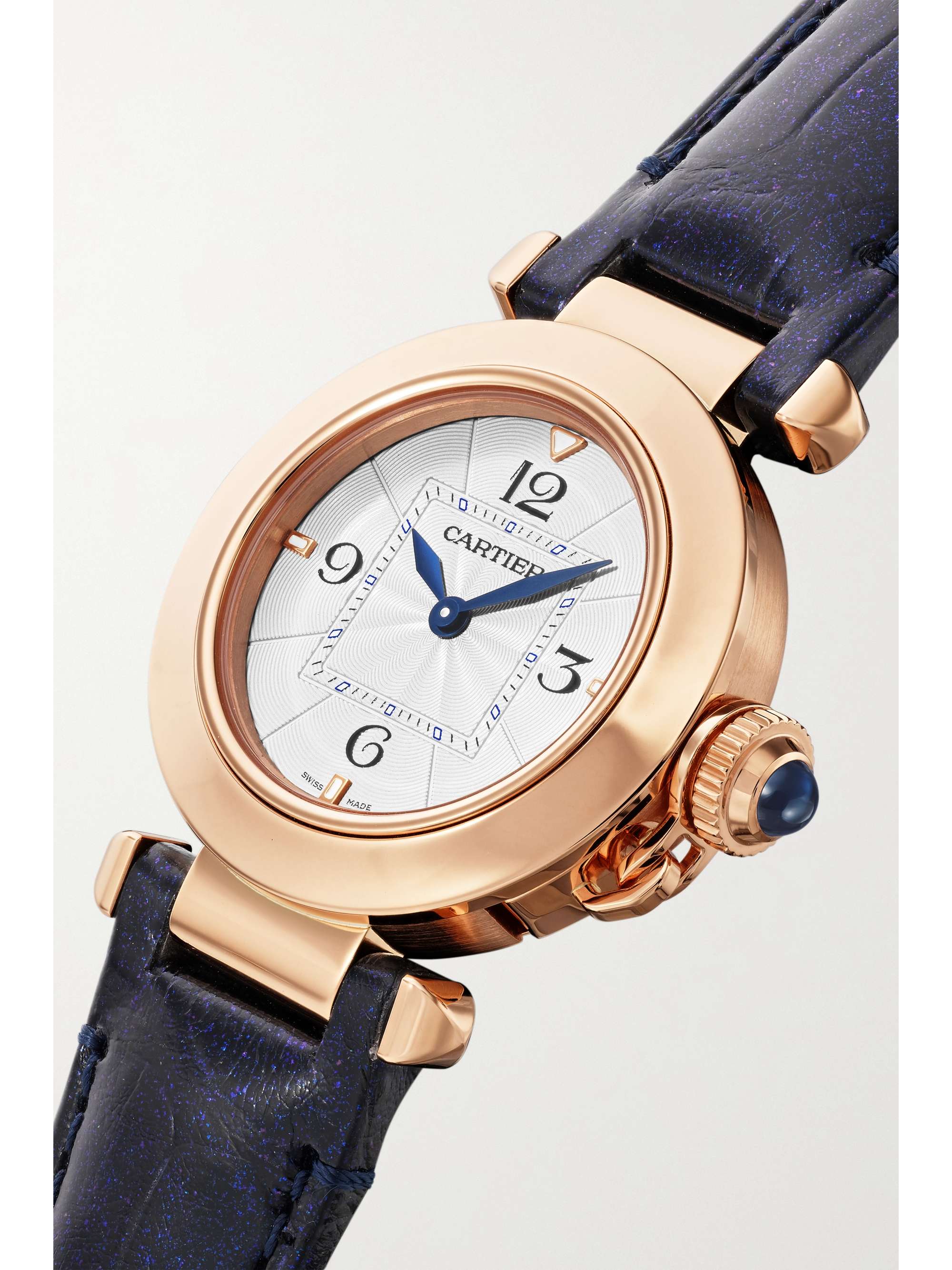 CARTIER Montre en or rose 18 carats (750/1000) et diamants Pasha de Cartier Quartz, 30 mm