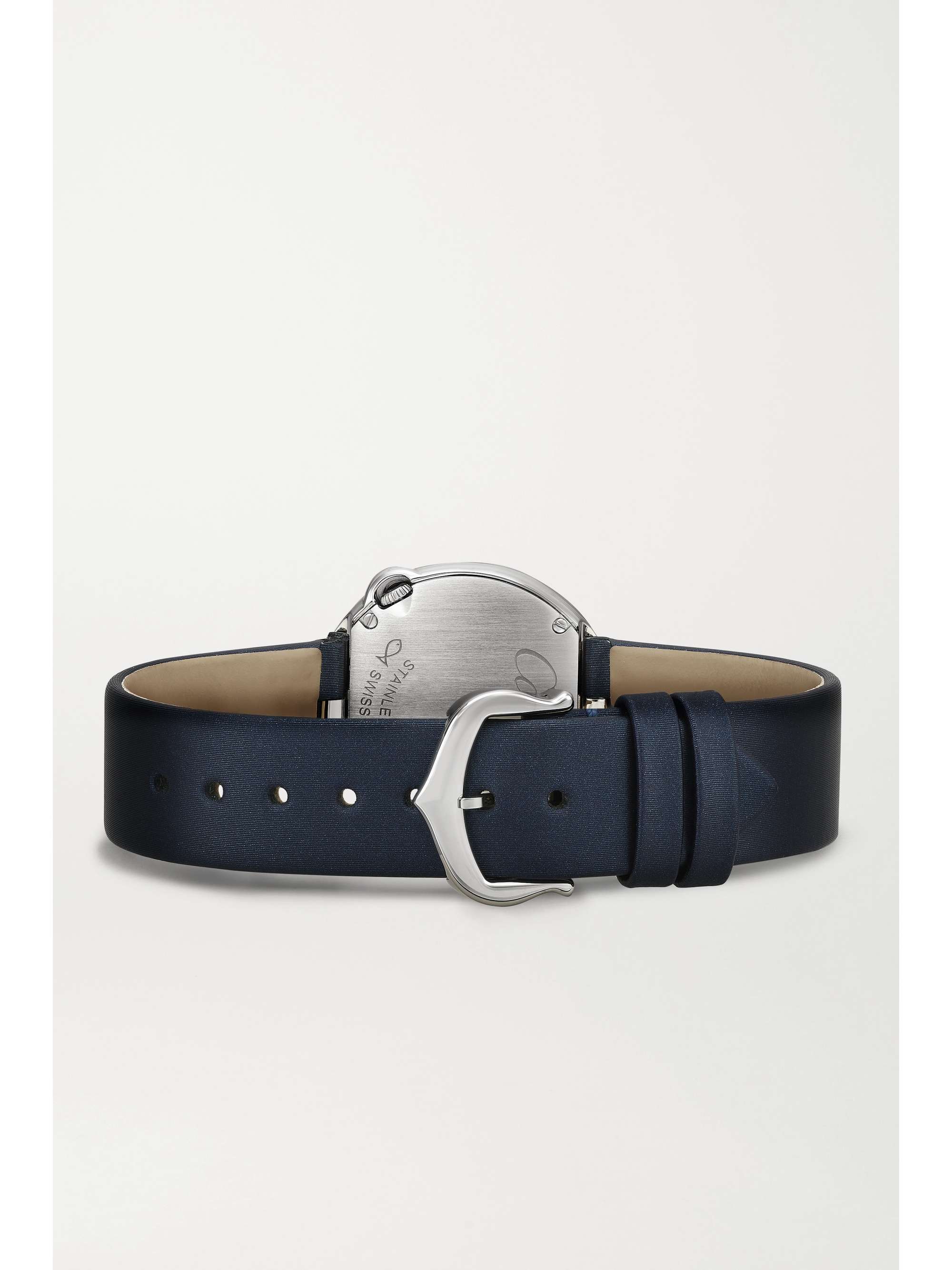 CARTIER Ballon Blanc de Cartier 30mm stainless steel, leather and diamond watch