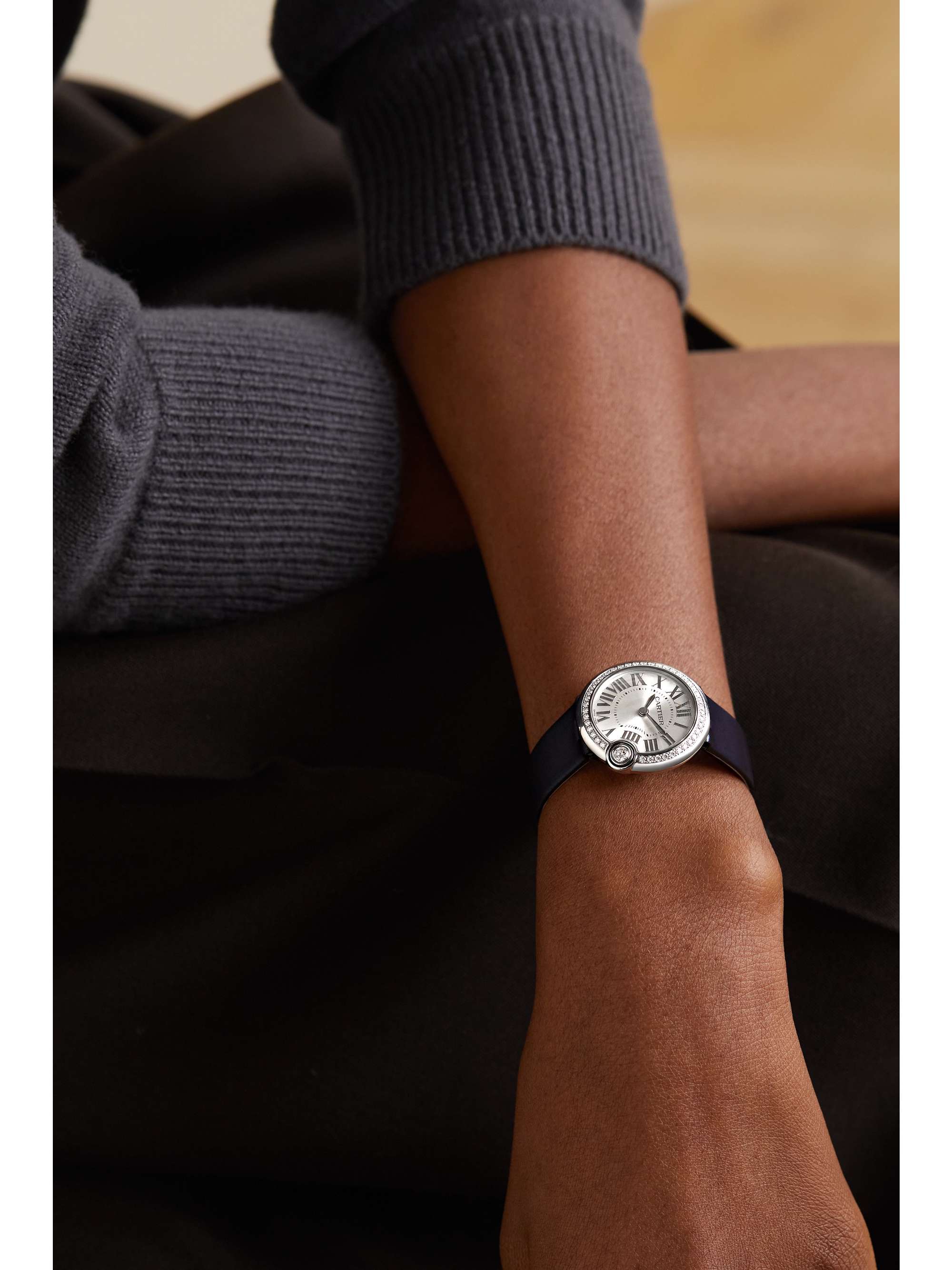 cartier stainless watch