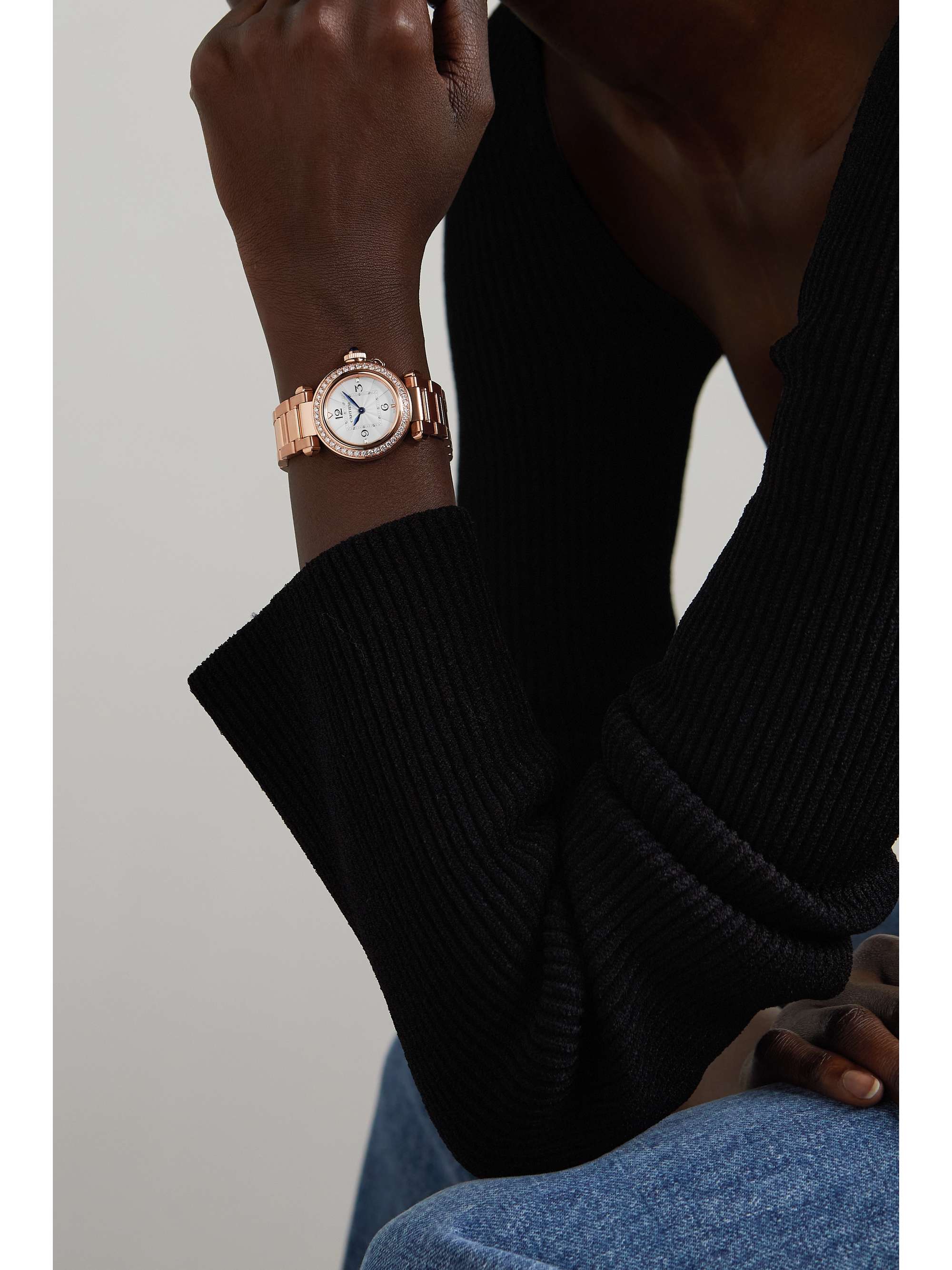 CARTIER Pasha de Cartier 30mm 18-karat rose gold and diamond watch