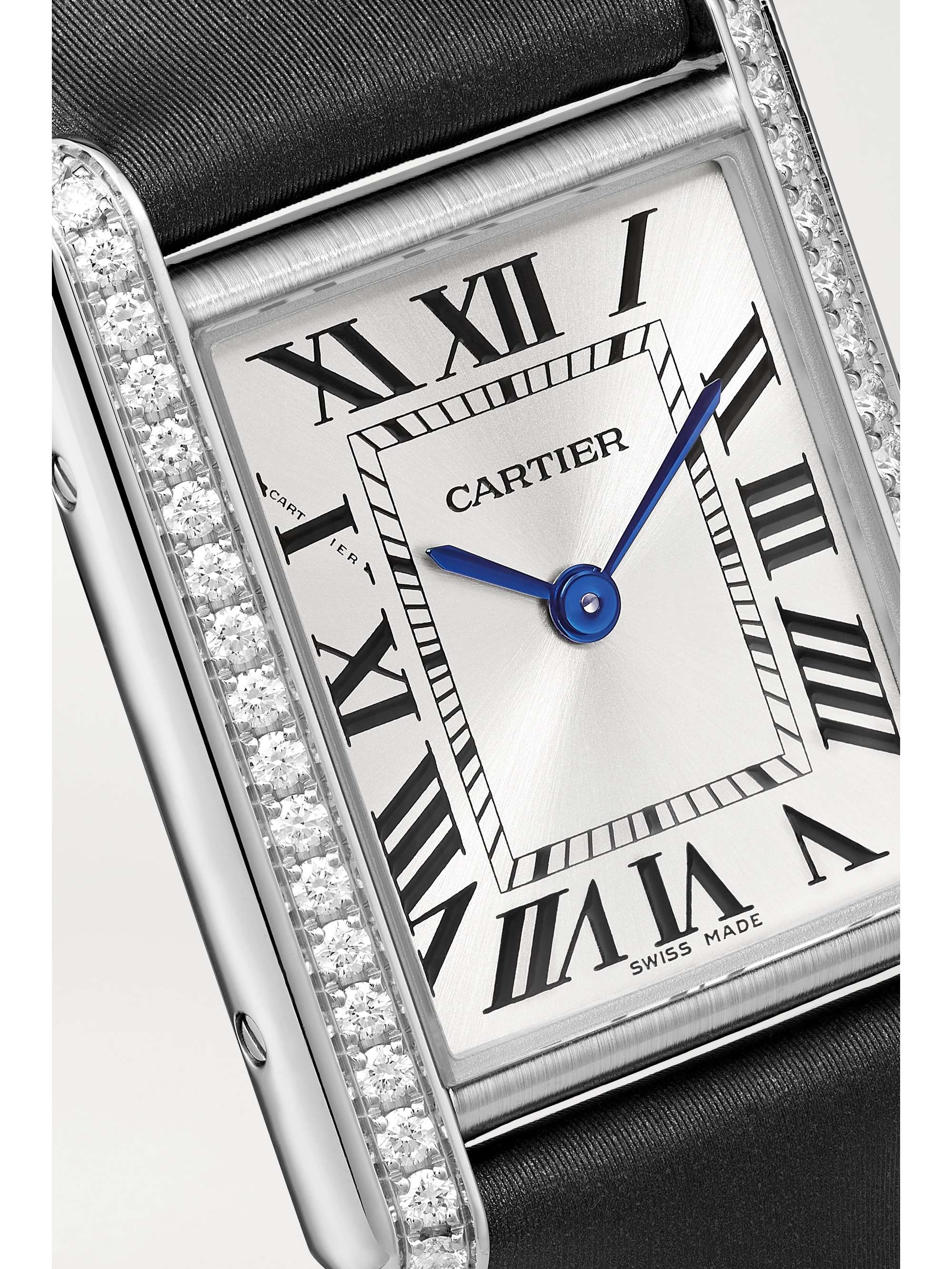 CARTIER Tank Must SolarBeat 22mm small stainless steel and faux leather watch