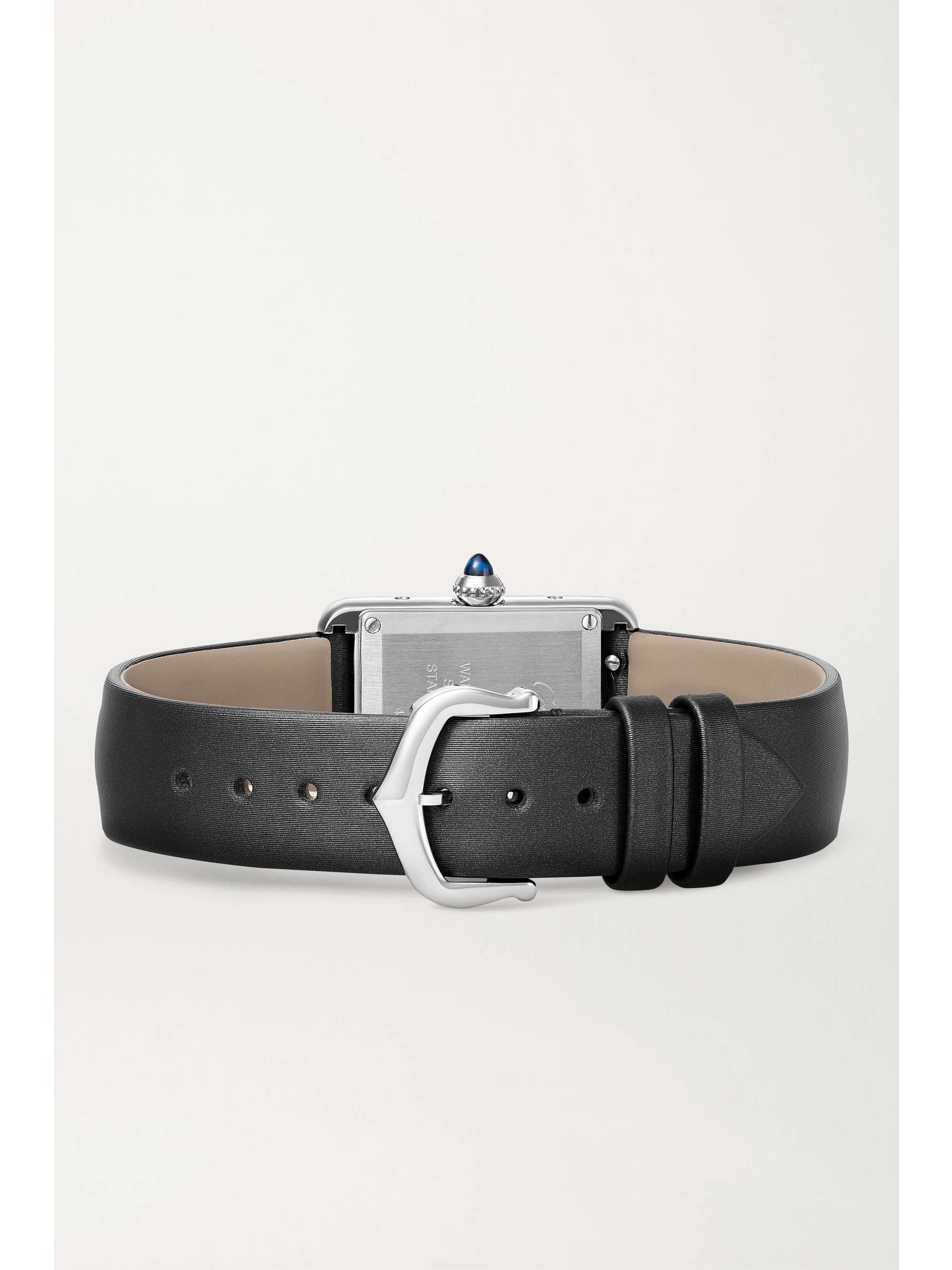 CARTIER Tank Must SolarBeat 22mm small stainless steel and faux leather watch