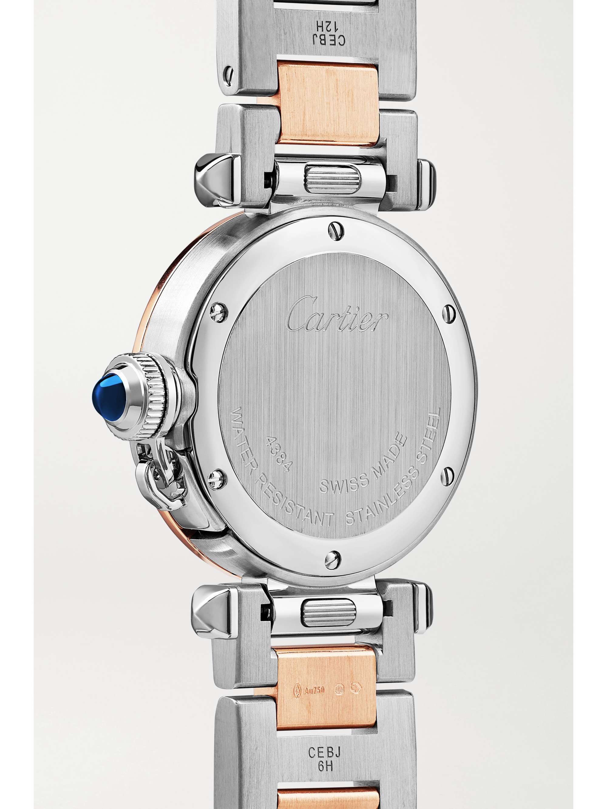 CARTIER Pasha de Cartier 30mm stainless steel and 18-karat rose gold watch