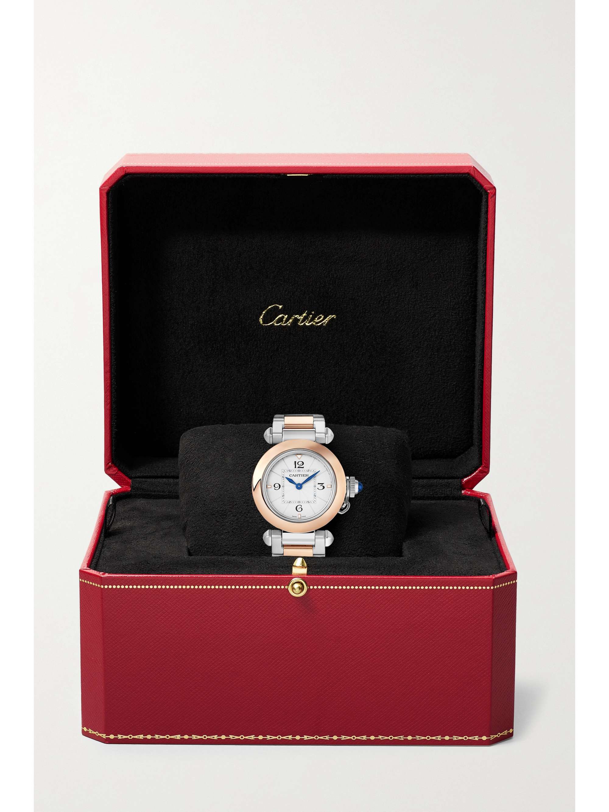 CARTIER Pasha de Cartier 30mm stainless steel and 18-karat rose gold watch