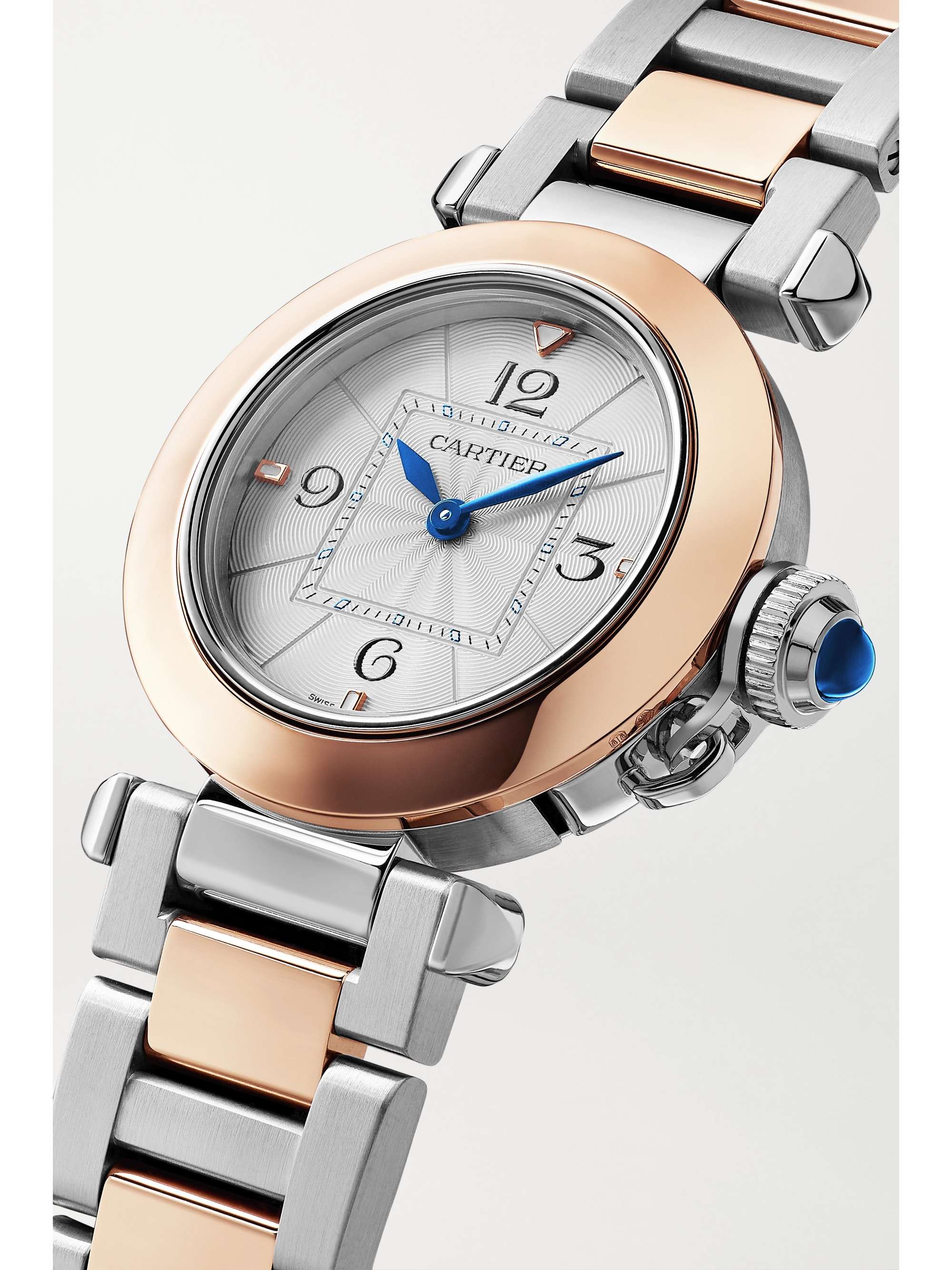 CARTIER Pasha de Cartier 30mm stainless steel and 18-karat rose gold watch