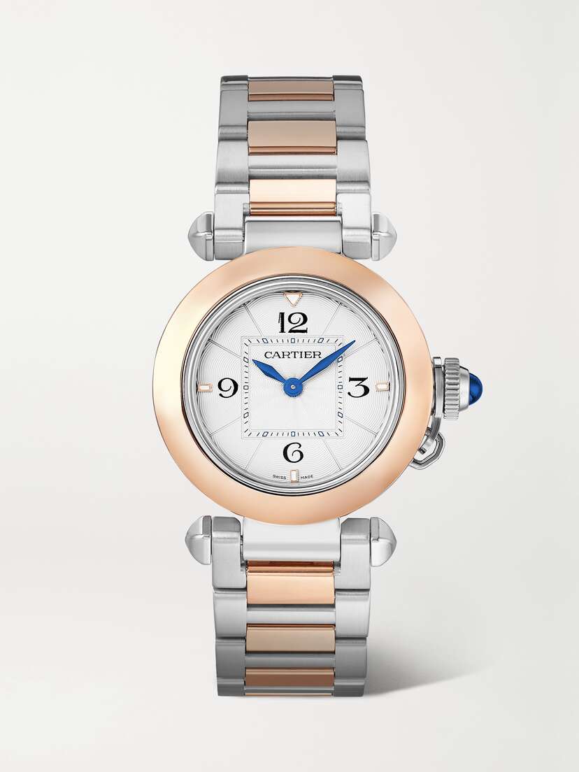 Cartier Pasha De  30mm Stainless Steel And 18-karat Rose Gold Watch