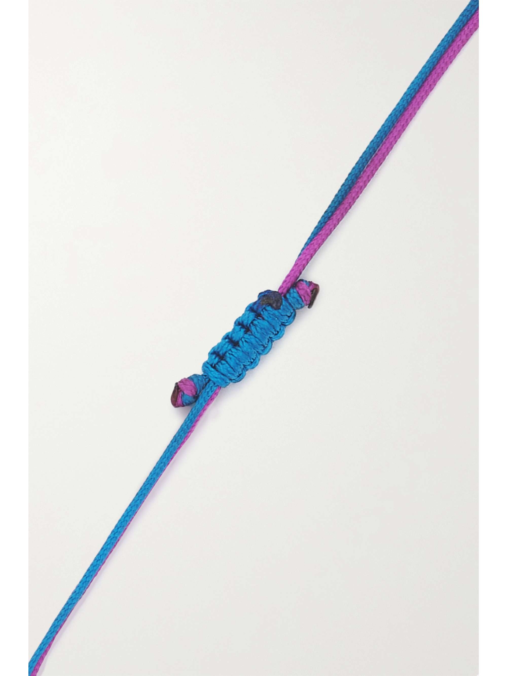 LITO Grand Bleu 14-karat rose gold, macramé and enamel bracelet