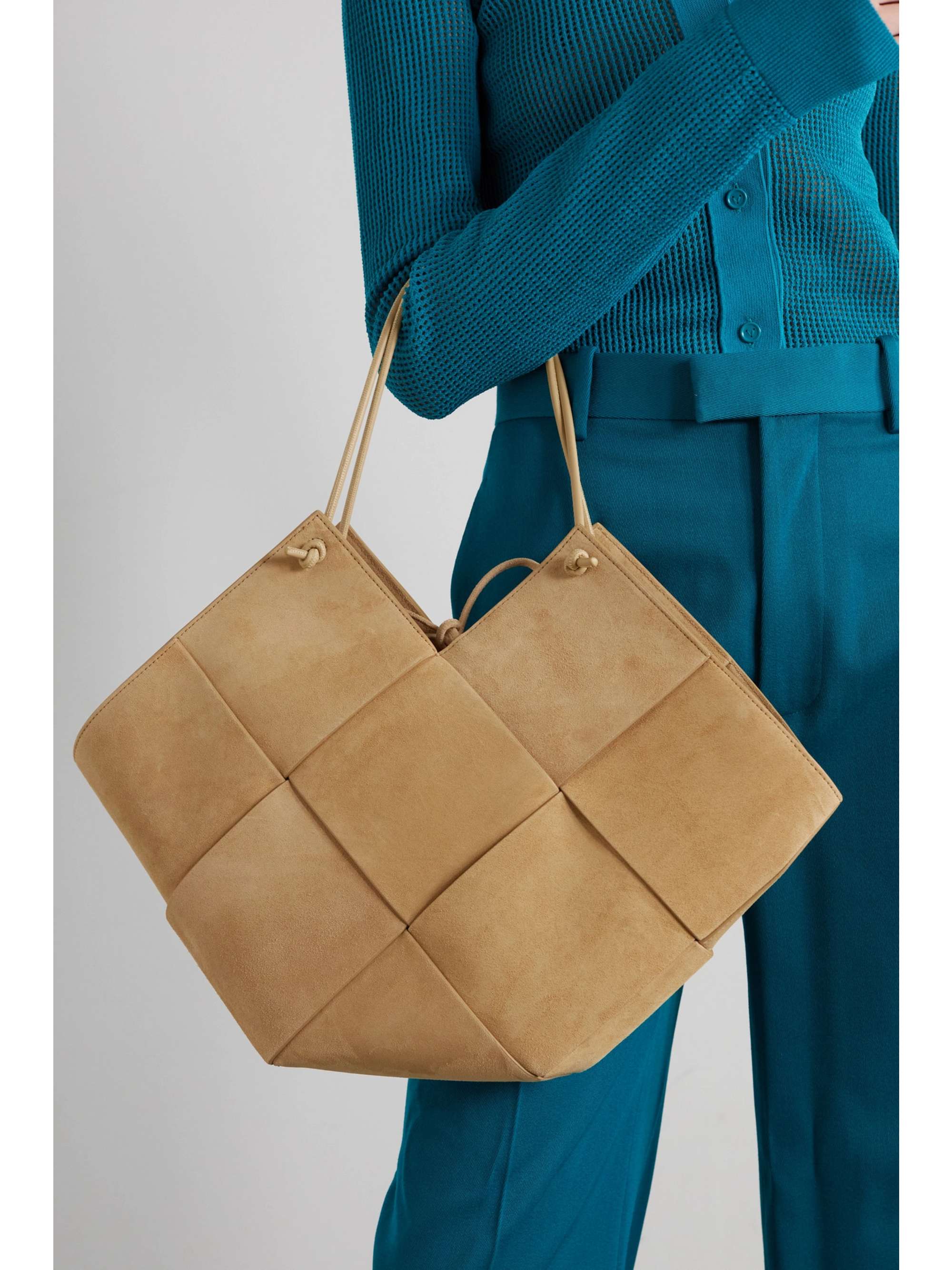 suede leather tote