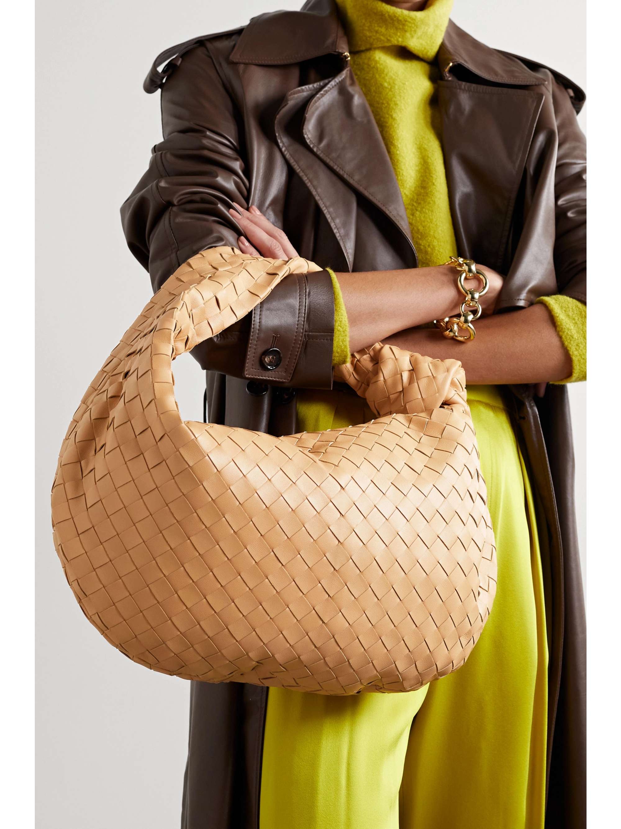 BOTTEGA Jodie small knotted intrecciato leather tote NETAPORTER